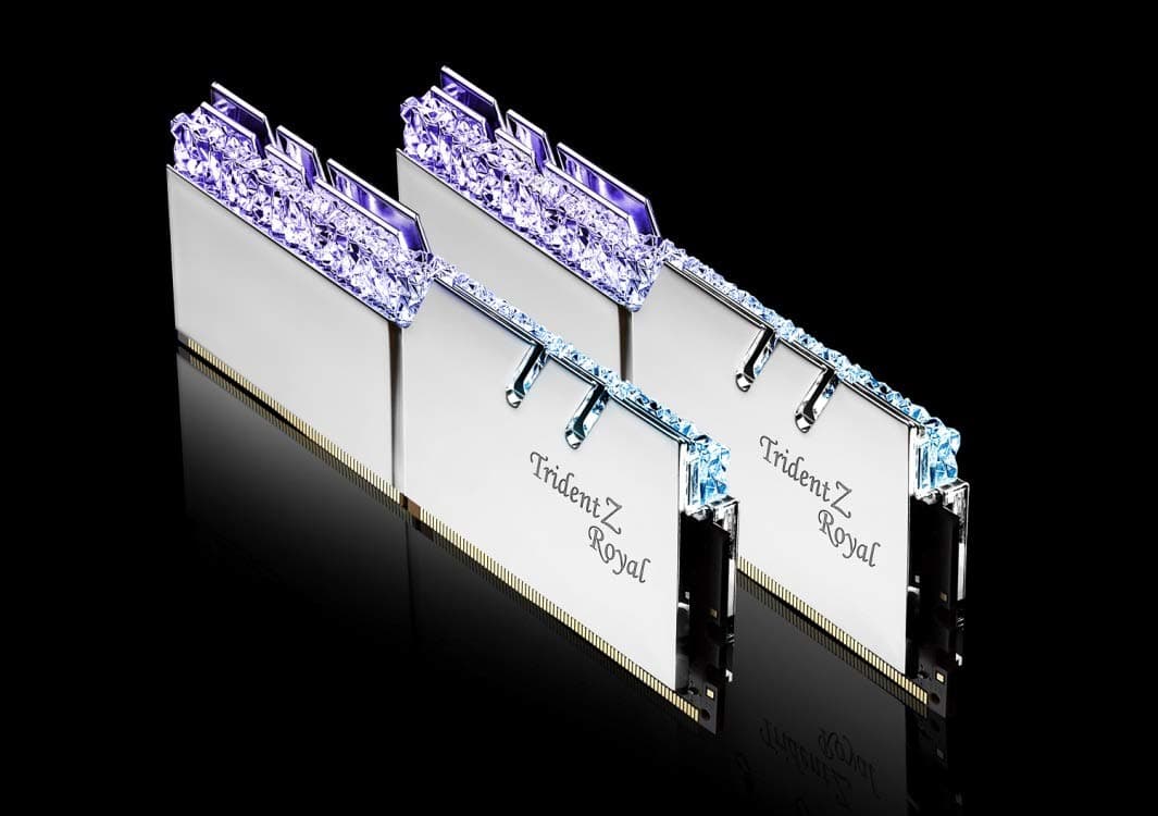 G.SKILL 32GB DDR4 Trident Z Royal Silver 3600Mhz PC4-28800 CL16-19-19-39 1.35V Dual Channel Kit 2x16GB Bild 7