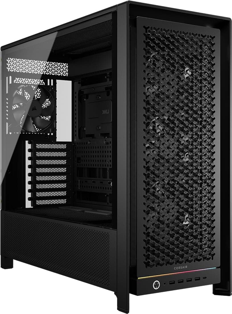 CORSAIR Frame 5000D RS Modulares Hohem Luftstrom Mid-Tower-PC-Gehäuse – 4X Vorinstallierte RS-Lüfter, InfiniRail-Lüfterbefestigungssystem, Kompatibel mit Reverse-Connector-Mainboards – Schwarz Bild 2