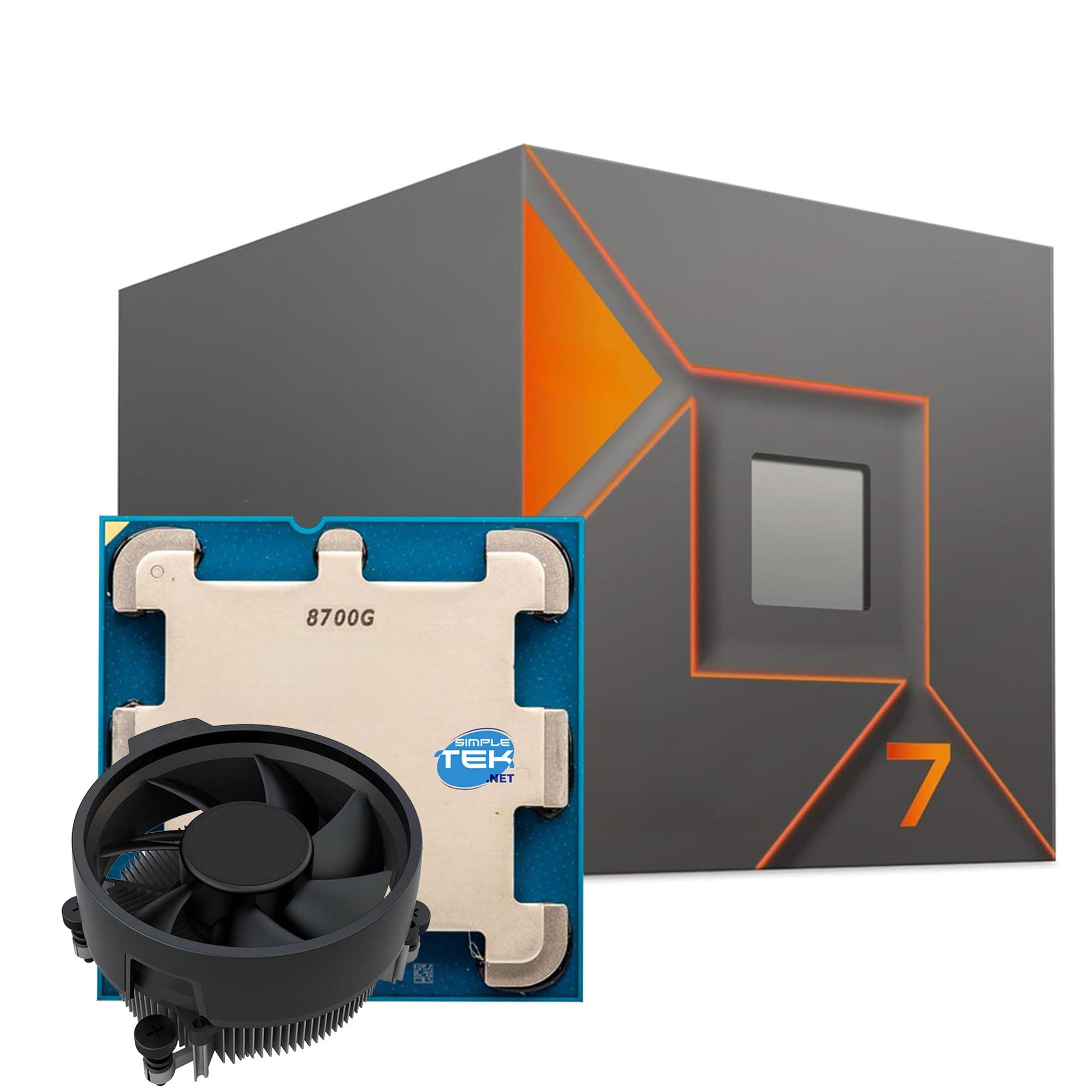 SIMPLETEK - 8700G CPU-Prozessor - 8C-16T - Bis zu 5,10 GHz - AM5-Sockel - Leistungsstarke integrierte Grafik - Dedizierte AI-Einheit - Boxed mit Kühlkörper