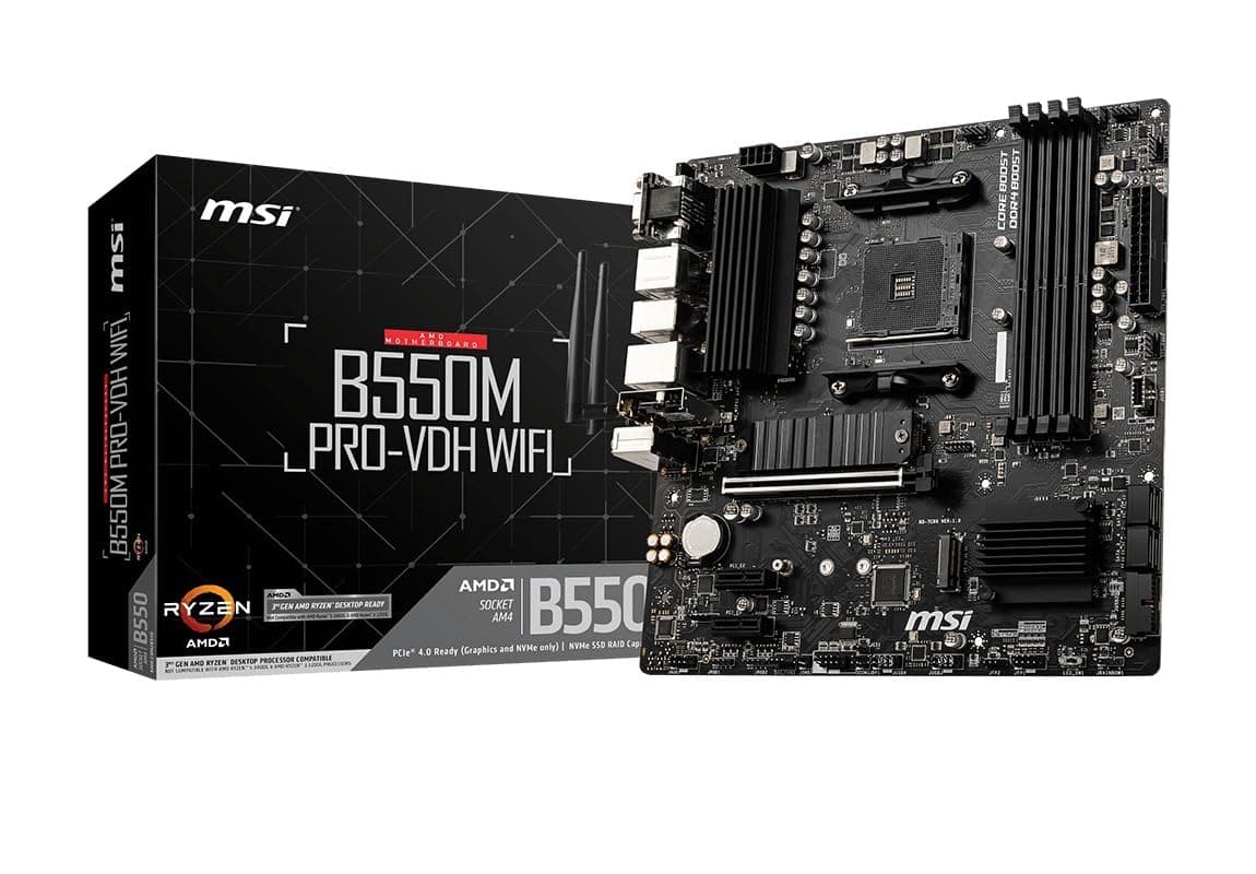 Ersatzteil: MSI Motherboard AMD B550 Socket Am4 Micro ATX, B550M PRO-VDH WiFi Bild 2