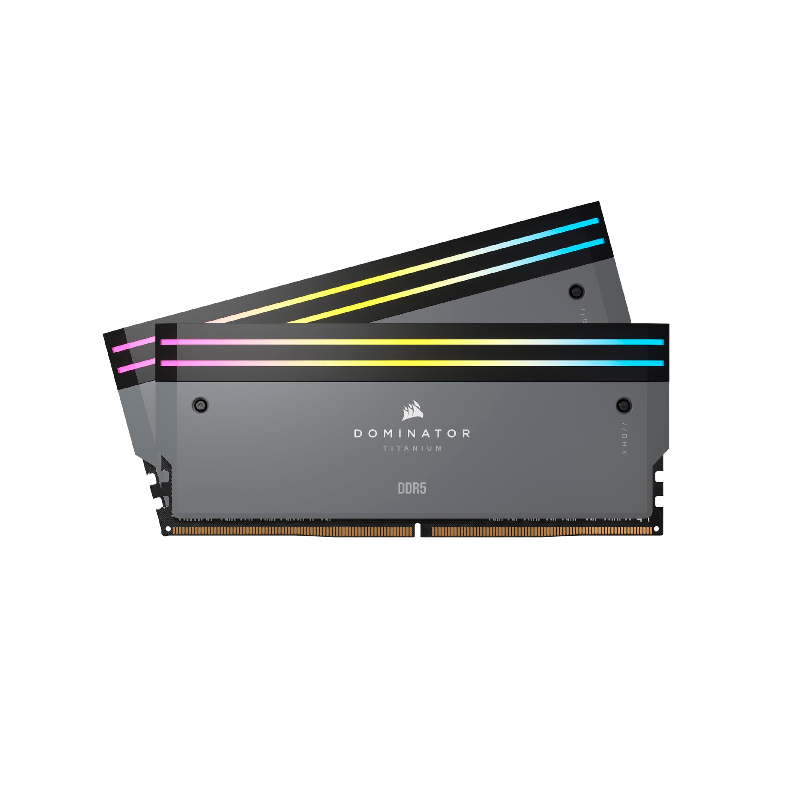 CORSAIR DOMINATOR TITANIUM RGB DDR5 RAM 32GB (2x16GB) Bis zu 6000MHz CL30 AMD EXPO Intel XMP 3.0 Desktop-Arbeitsspeicher – Grau (CMP32GX5M2B6000Z30) Grau 32GB (2x16GB)