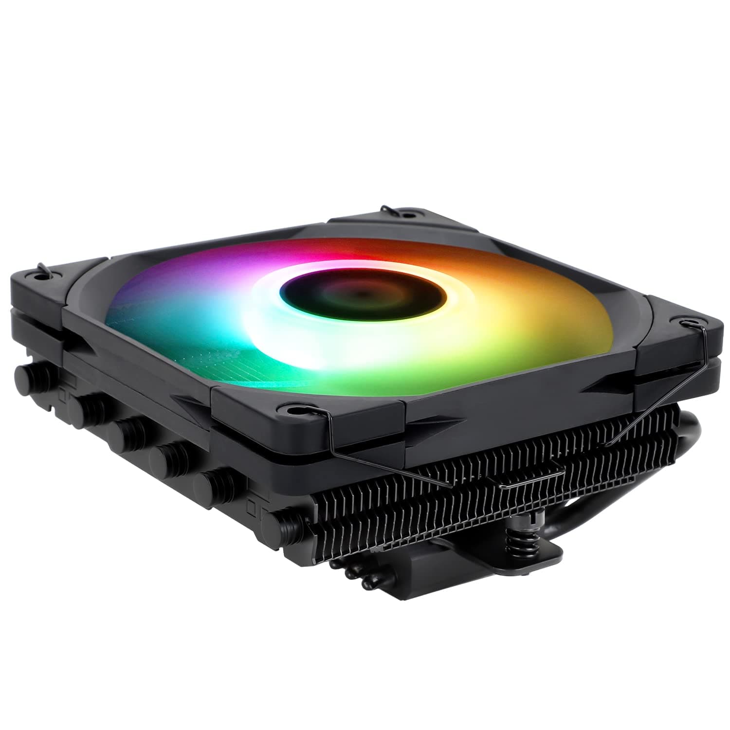 Thermalright AXP120-X67 BLACK ARGB Low-Profile-CPU-Luftkühler mit recht 120-mm-TL-C12015B-S PWM-Lüfter, 6 Heatpipes, 67 mm Höhe, für AM4/AM5/Intel LGA 1700/1851/1150/1151/1155/1200/2011 AXP120 X67 BLACK ARGB