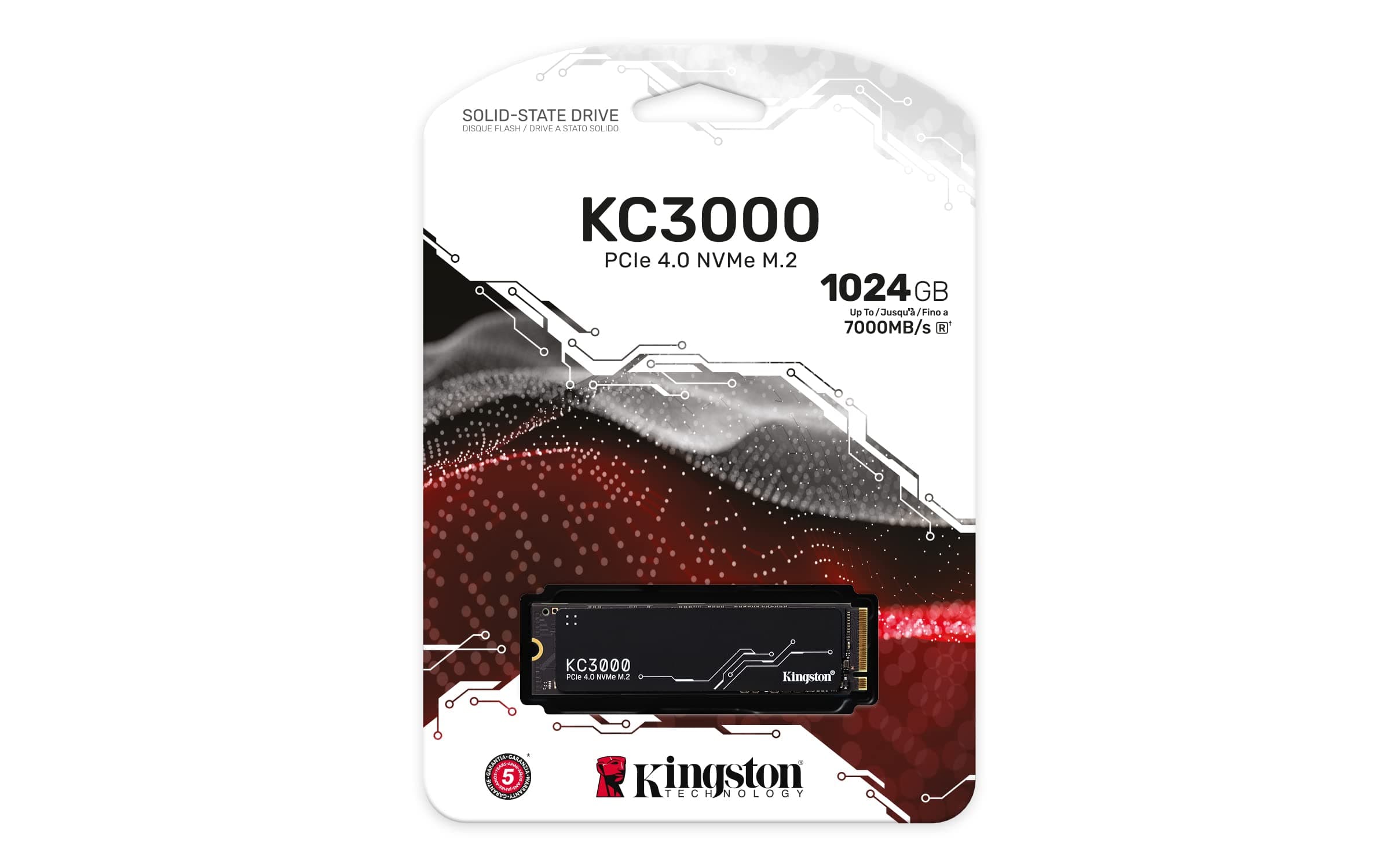 Kingston KC3000 PCIe 4.0 NVMe M.2 SSD - Hochleistungsspeicher für Desktop- und Laptop-PCs -SKC3000S/1024G Schwarz 1024GB Bild 6