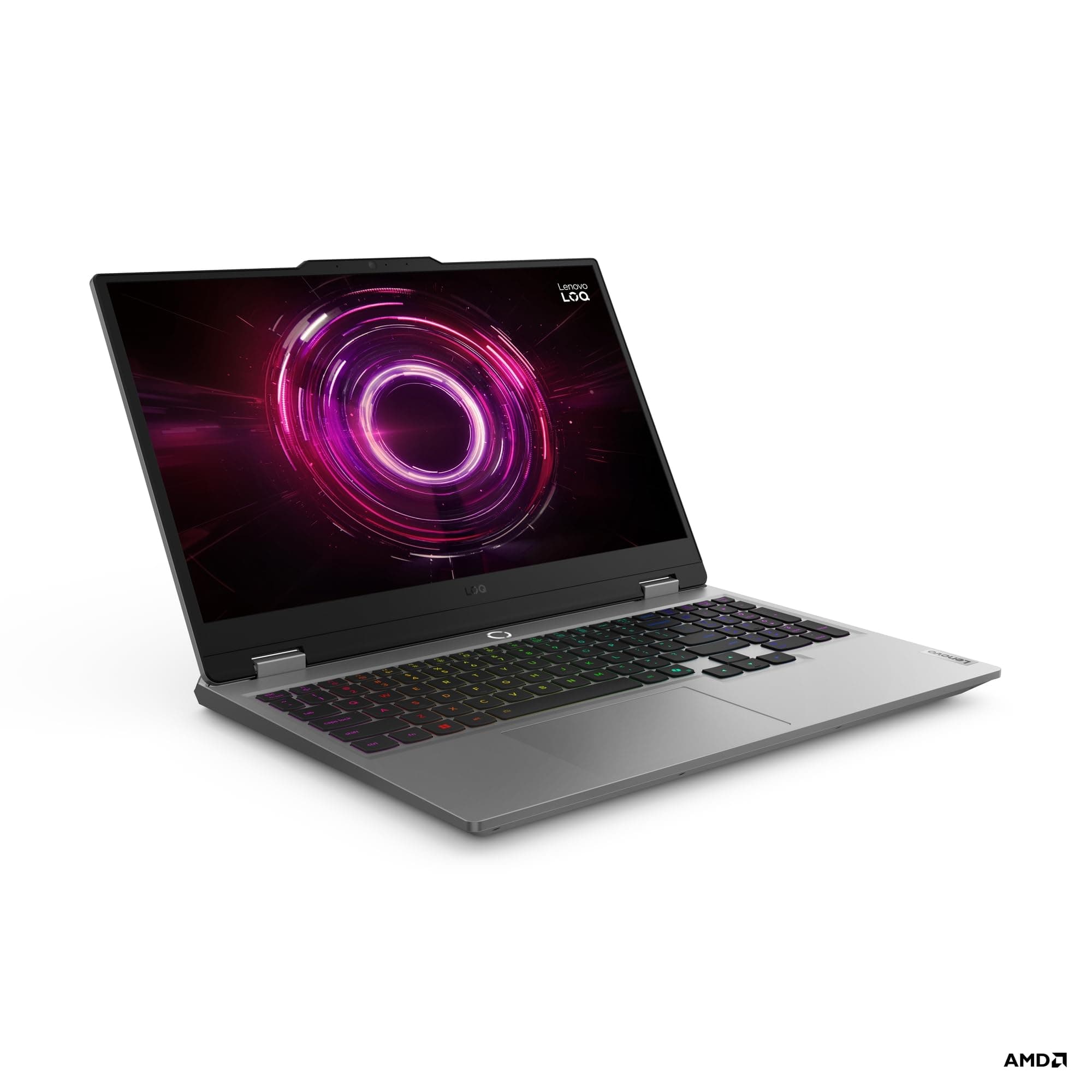 Lenovo LOQ Gaming AI Laptop | 15.6" Full HD 144Hz LCD Display |NVIDIA GeForce RTX 5060 | AMD Ryzen 7 250 | 16GB RAM | 1TB SSD | Win11 | QWERTZ | Luna Grau | Weiss beleuchtet | 3 Monate GamePass Bild 2