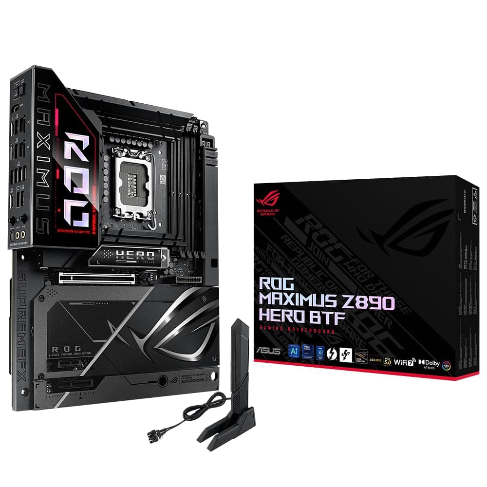 ASUS ROG Maximus Z890 Hero BTF Gaming Mainboard Sockel Intel LGA 1851 (ATX, DDR5, WiFi 7, 3X PCIe 5.0 M.2, 3X PCIe 4.0 M.2, 2X Thunderbolt 4, verstecktes Anschlussdesign) Bild 2