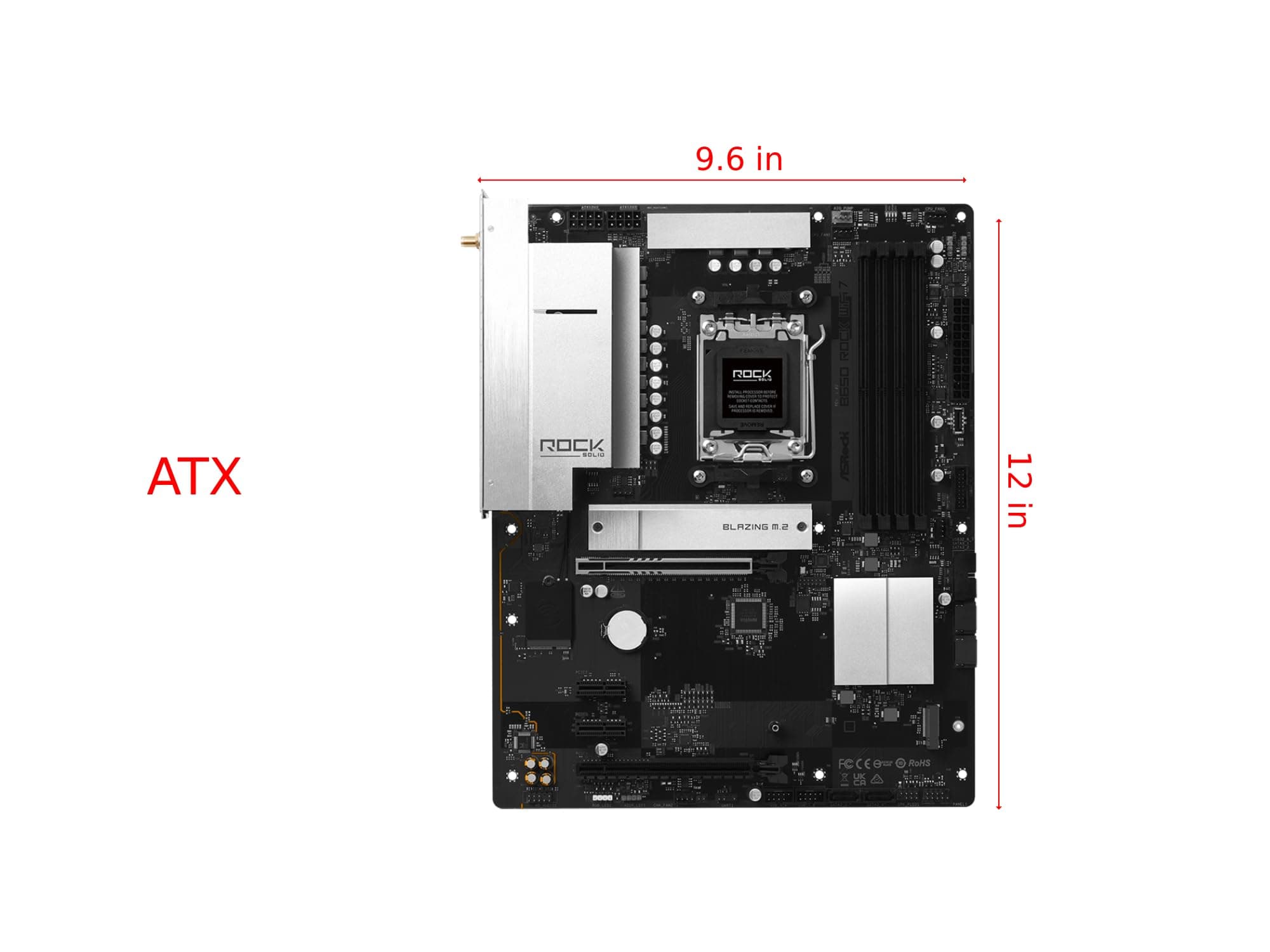 ASRock B650 Rock WiFi7 AM5 ATX Mainboard (90-MXBUY0-A0UAYZ) Bild 3