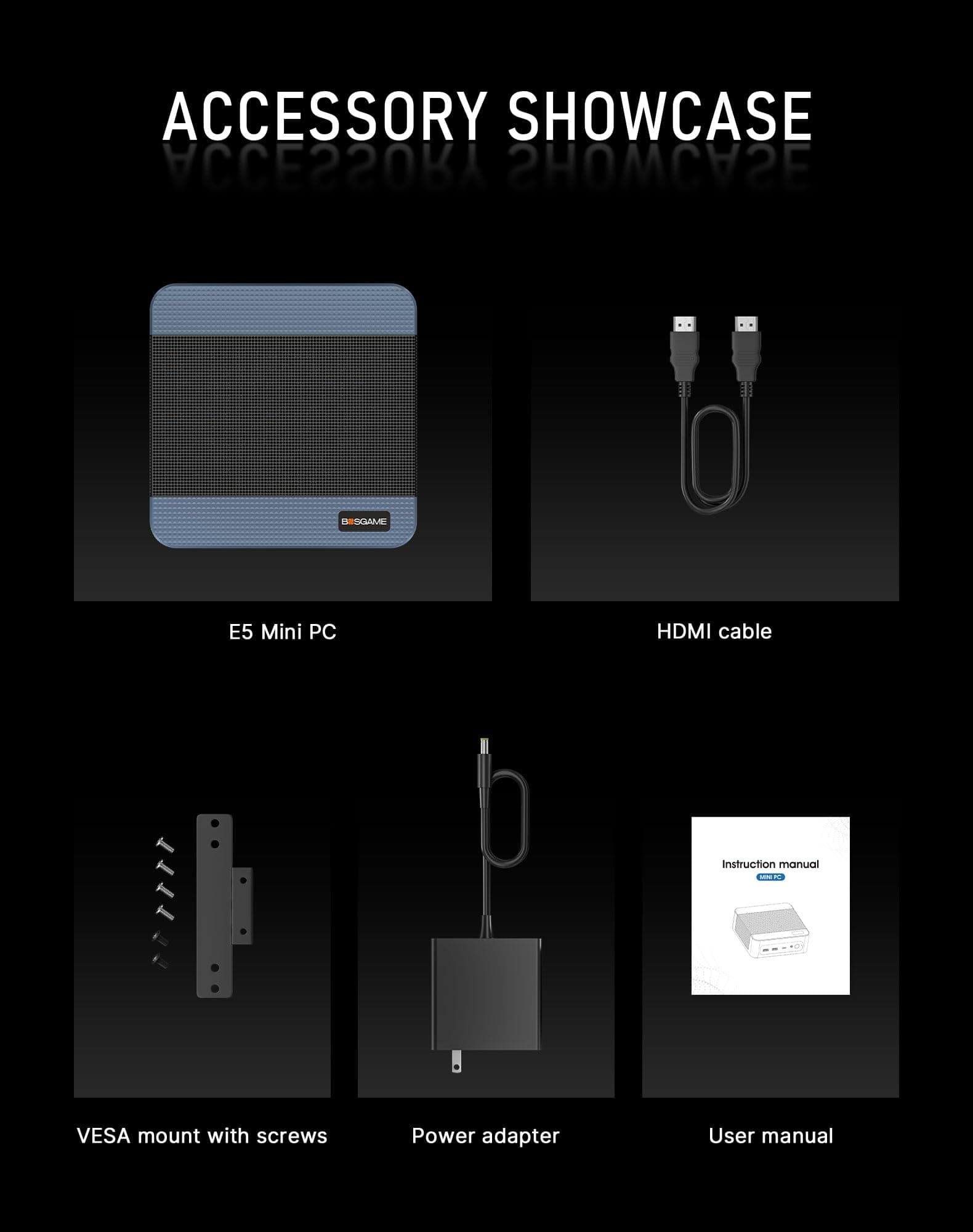BOSGAME Mini-PC E5 mit AMD Ryzen 5300U, 16 GB DDR4 RAM 1TB SSD(64G+4TB), mini pc Win 11 Pro, Dual LAN, Triple-4K-Display, WiFi 5/BT 5.0, Ultra-leiser kompakter Desktop-PC, Homeoffice und Zuhause 5300U 16+1T Bild 8