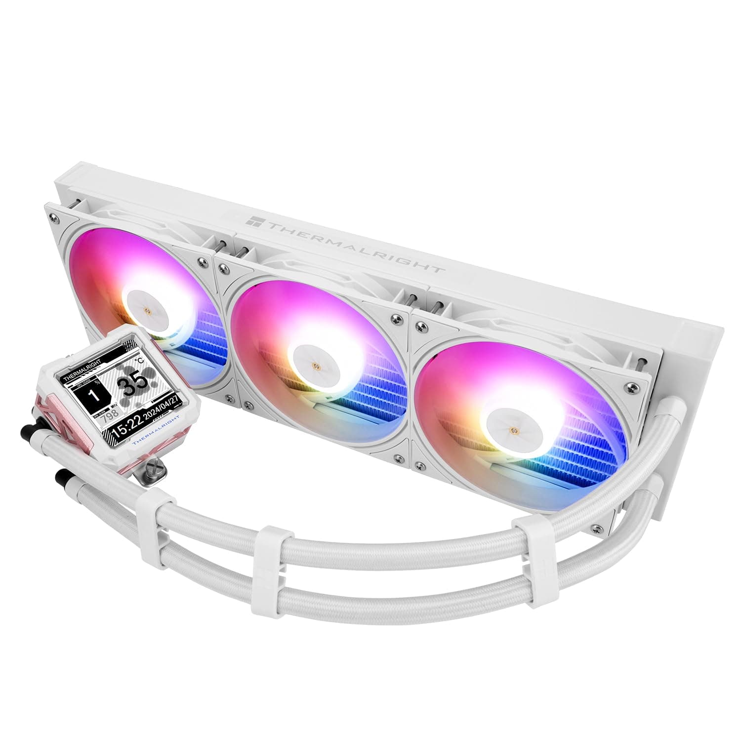 TR FW PRO 360 ARGB MEW CPU AIO Cooler,IPS LCD Display mit 320 x 320 Auflösung, für AM5 und Intel 1700/1851, Leistungsstarke 360 Specs wassergekühlt mit abnehmbarem 2,73-Zoll-Display