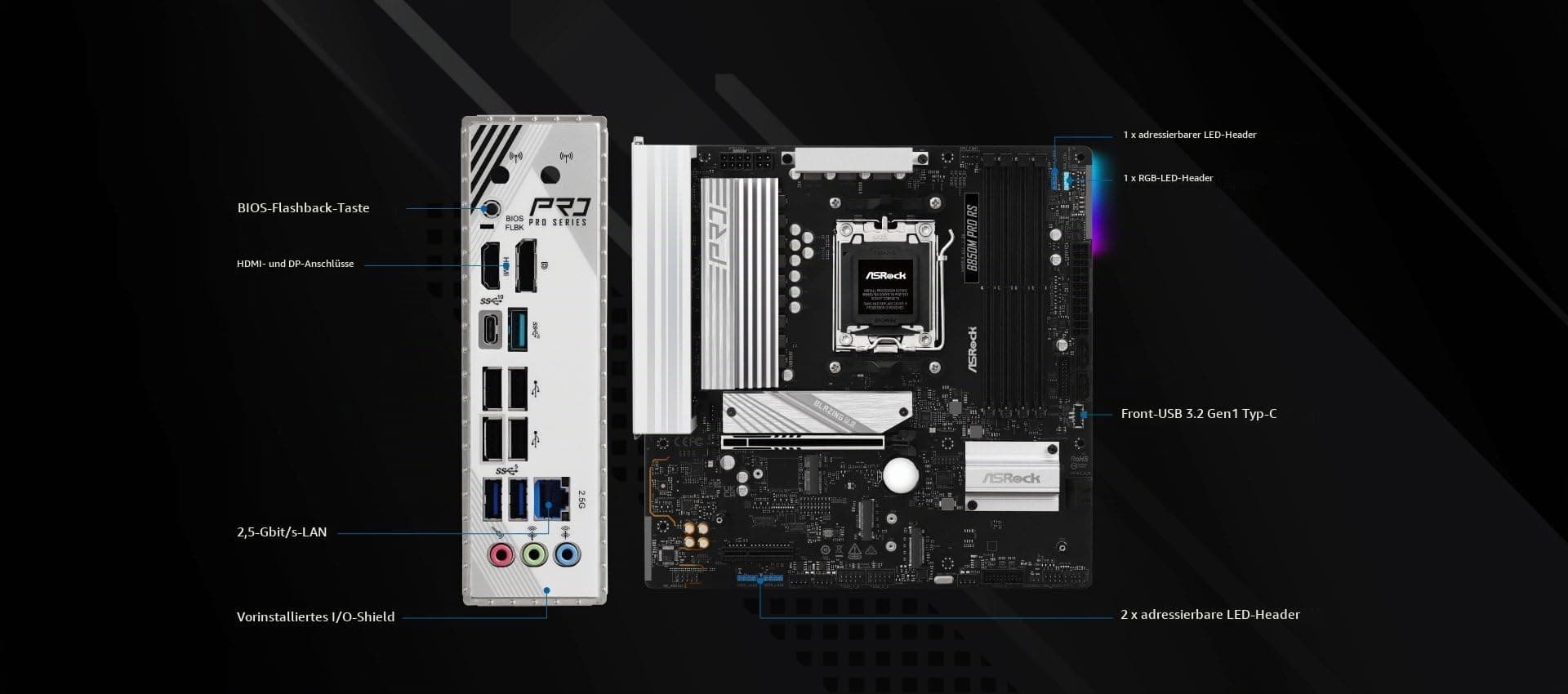 MB ASRock AMD AM5 B850M Pro RS Bild 4