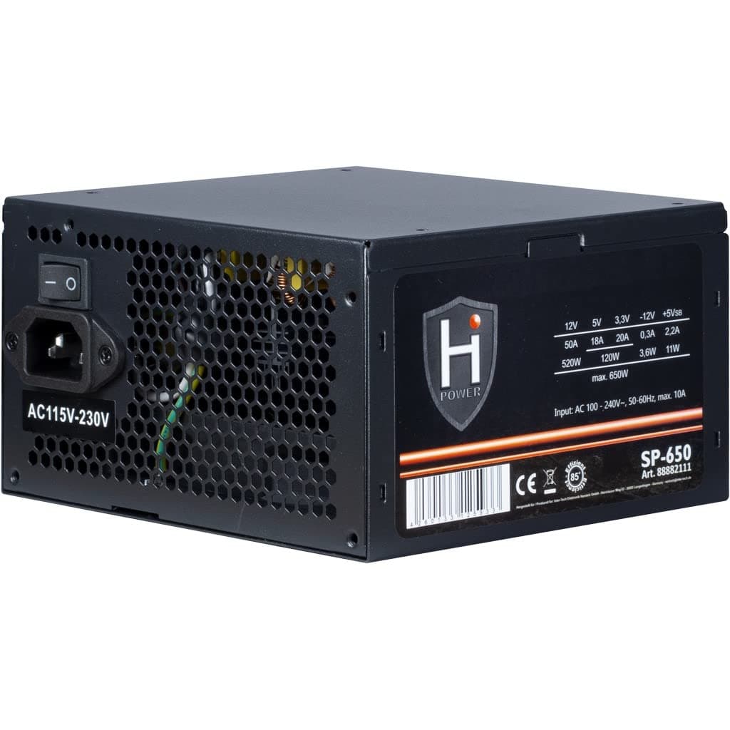 Inter-Tech Netzteil 650W HIPOWER SP-650 1X 120mm Lüfter Bild 3