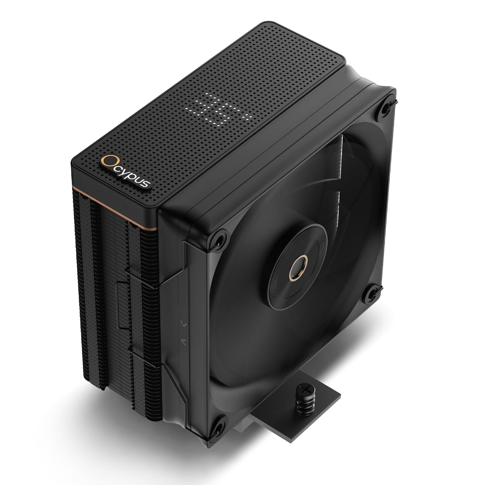 Ocypus Iota A40 BK CPU Kühler mit Echtzeit Digitalanzeige, 4 Kupfer Heatpipes,120mm PWM Lüfter, FDB Lager,CPU Luftkühler für AMD AM4/AM5, Intel LGA 115X/1200/1700/1851 Iota A40 BK EU
