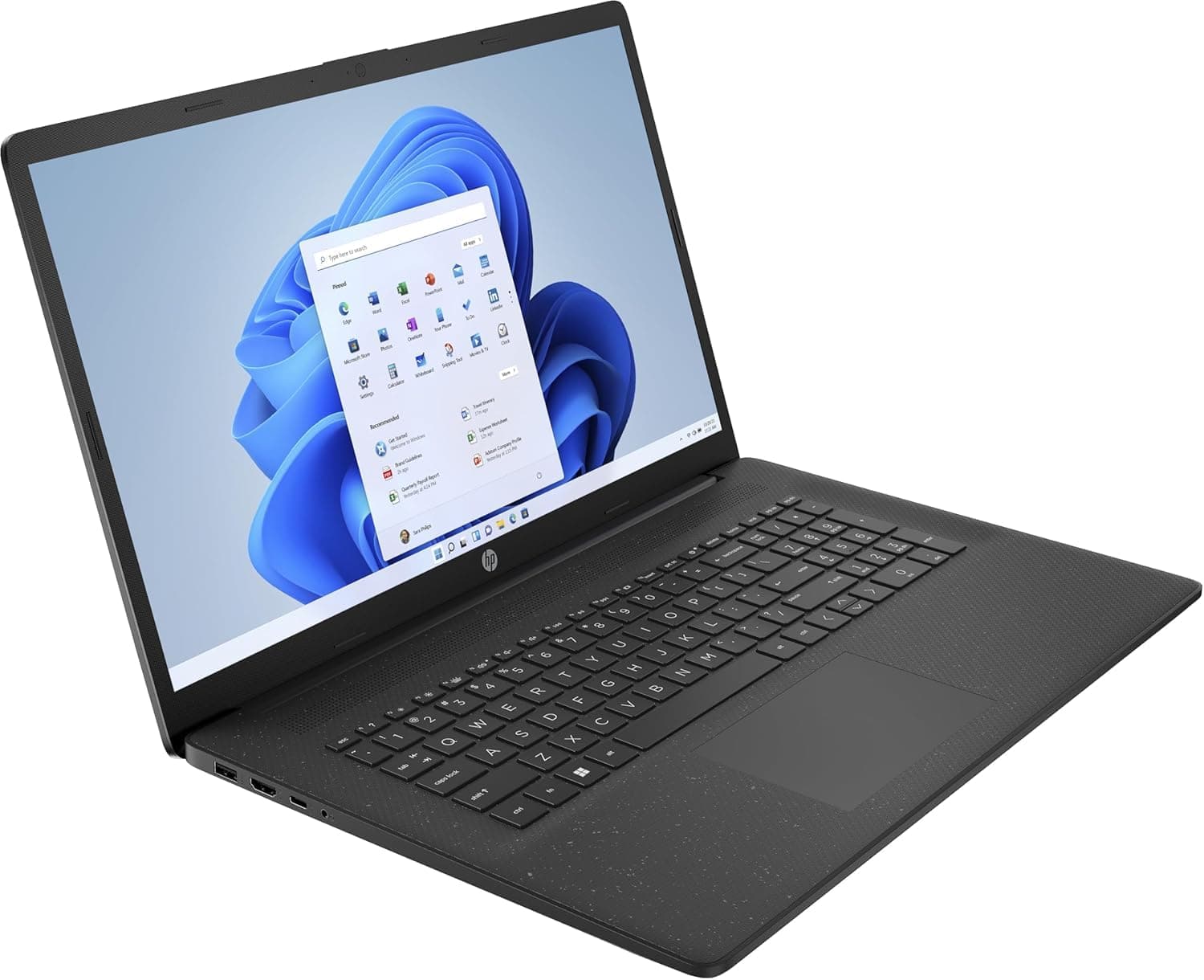 HP Laptop mit 17,3" HD+ Display, Intel Celeron N4120, 8 GB DDR4 RAM, 256 GB SSD, Intel UHD-Grafik, Windows 11, QWERTZ Tastatur, Schwarz Bild 8