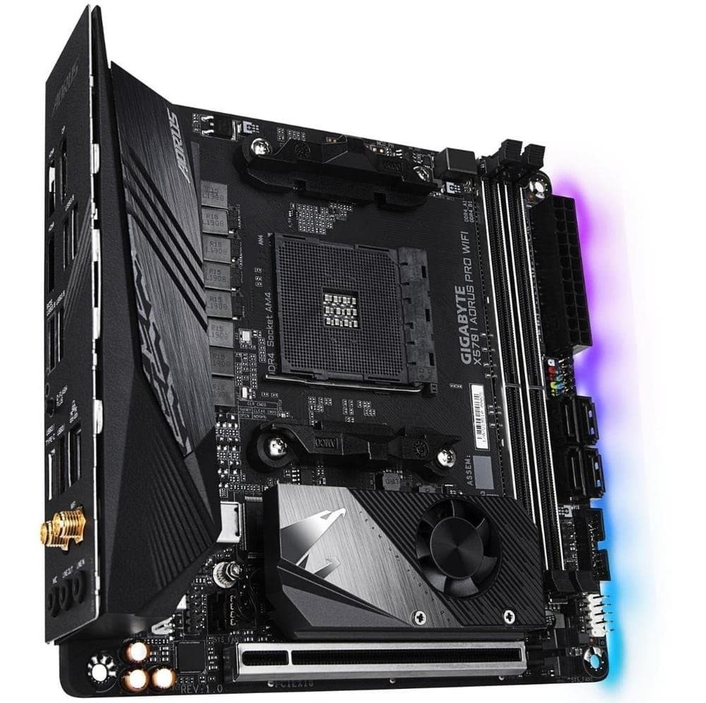 GIGABYTE X570 I AORUS Pro Wi-Fi (AMD Ryzen 3000/X570/Mini-Itx/PCIe4.0/DDR4/USB 3.1/Realtek ALC1220-Vb/DisplayPort 1.4/2xHDMI 2.0B/RGB Fusion 2.0/Gaming Motherboard) Bild 5