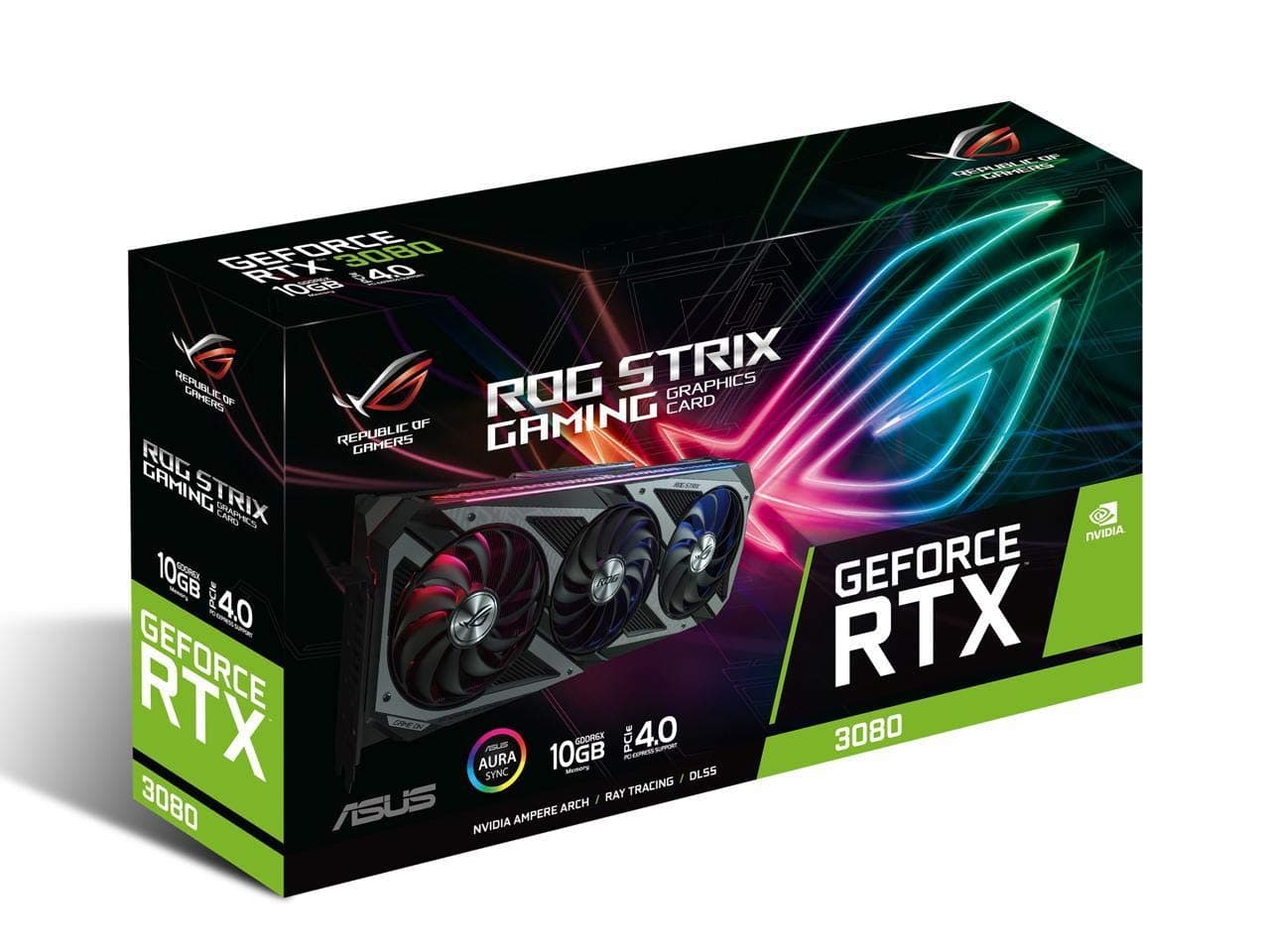 ASUS ROG Strix NVIDIA GeForce RTX 3080 OC Edition Gaming Grafikkarte (PCIe 4.0, 10 GB GDDR6X, HDMI 2.1, DisplayPort 1.4a, Axial-Tech Lüfter-Design, 2.9 Slot, Super Alloy Power II, GPU Tweak II) Bild 2