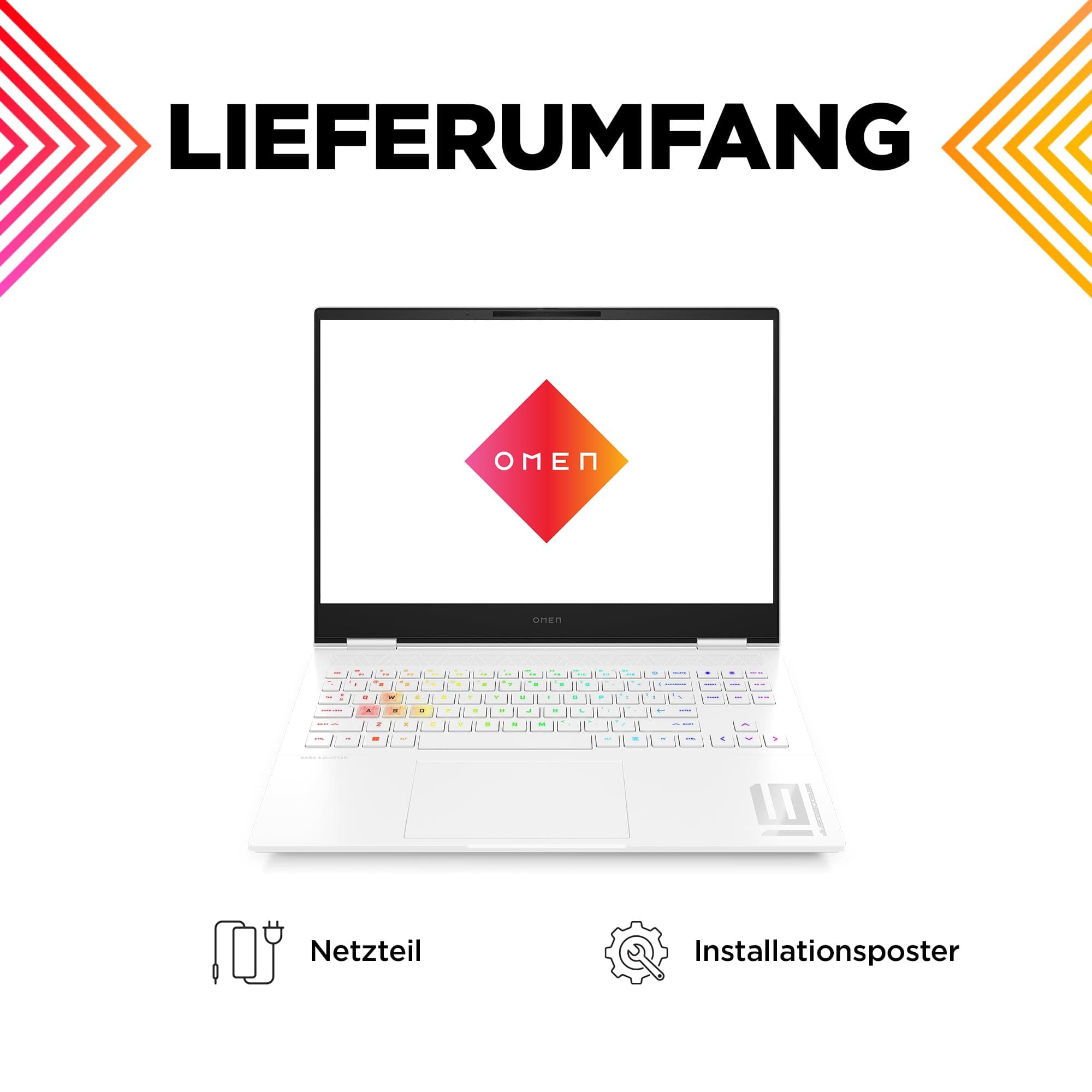 HP Omen Gaming Laptop | 16 Zoll WQXGA-240 Hz | Intel Core i7-14700HX | 32 GB DDR5 RAM | 1TB SSD | NVIDIA GeForce RTX 4060 (8GB) | QWERTZ | Windows 11 Home | Weiß Bild 6