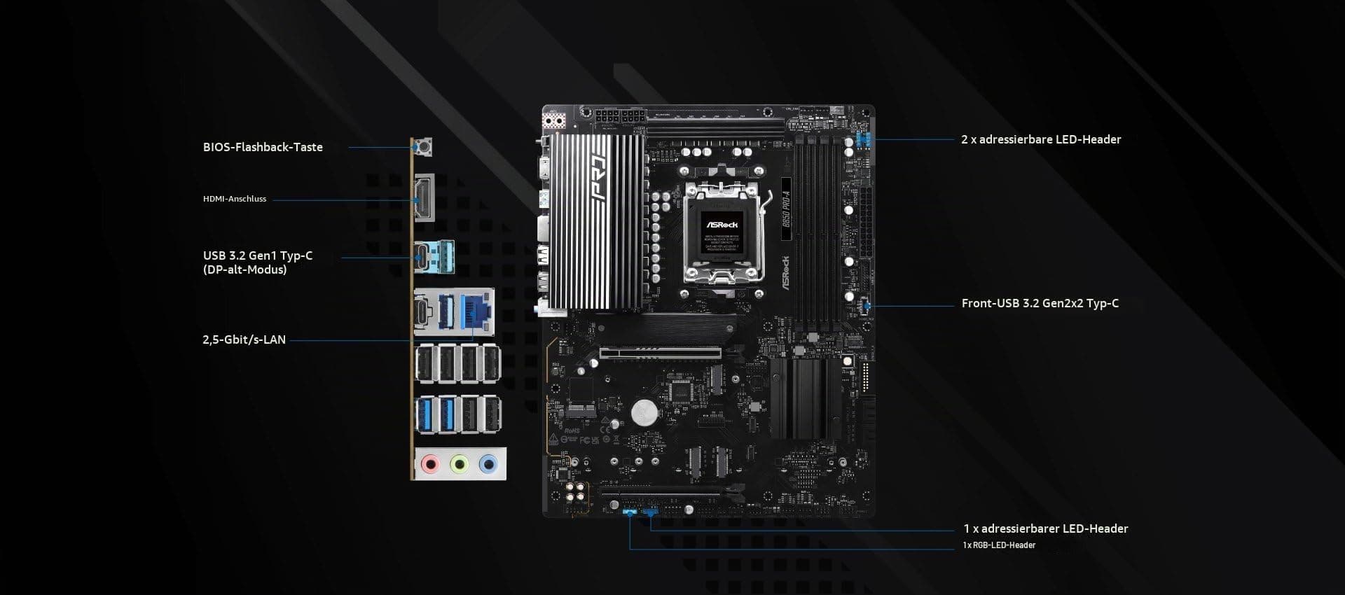 MB ASRock AMD AM5 B850 Pro-A Bild 5