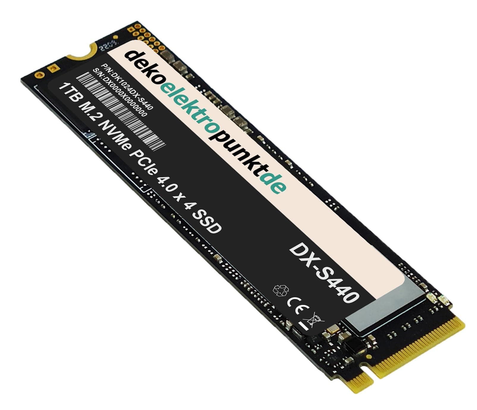 1TB M.2 NVMe Gen4 SSD Festplatte passend für ASRock X670E PG Lightning Mainboard, Alternatives Ersatzteil 2280 PCIe 4.0 x 4 1TB - PCIe 4.0 x4 Bild 3