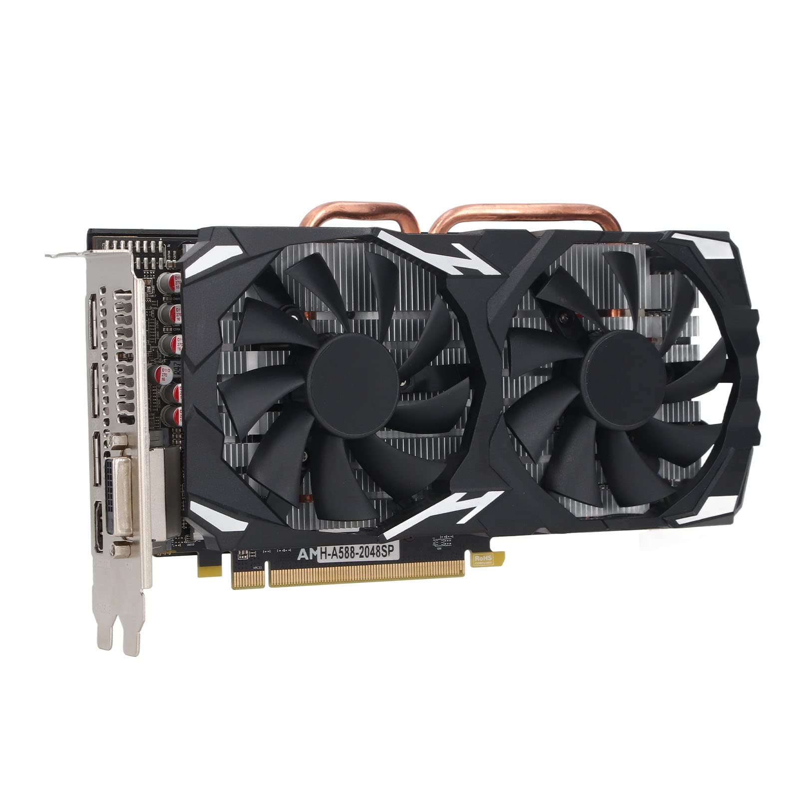 Yunir Spiel-Grafikkarte, RX580 Low Noise 8 GB GDDR5 256BIT Computer-Grafikkarte, mit HD-Multimedia-DP-DVI-Schnittstelle, für Windows 10 11 Vista, für Linux (RX580 8GB GDDR5 256BIT) RX580 8GB GDDR5 256BIT RX580 8GB GDDR5 256BIT