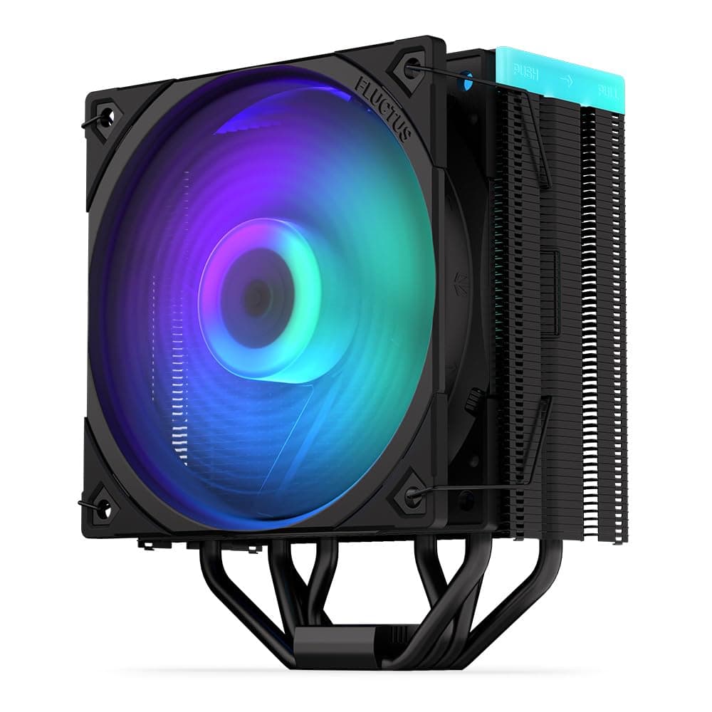ENDORFY Fera 5 Black ARGB CPU Kühler 120 mm PWM, schwarzer Prozessorkühler, ARGB LED + Controller, leiser Tower Kühler, 4 Heatpipes, AM5 AM4 LGA1700, 220W TDP