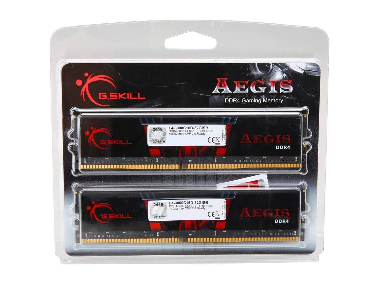 G.Skill 32GB DDR4 Aegis 3000 MHz PC4-24000 CL16 Dual Channel Memory Kit (2x16GB) Bild 5