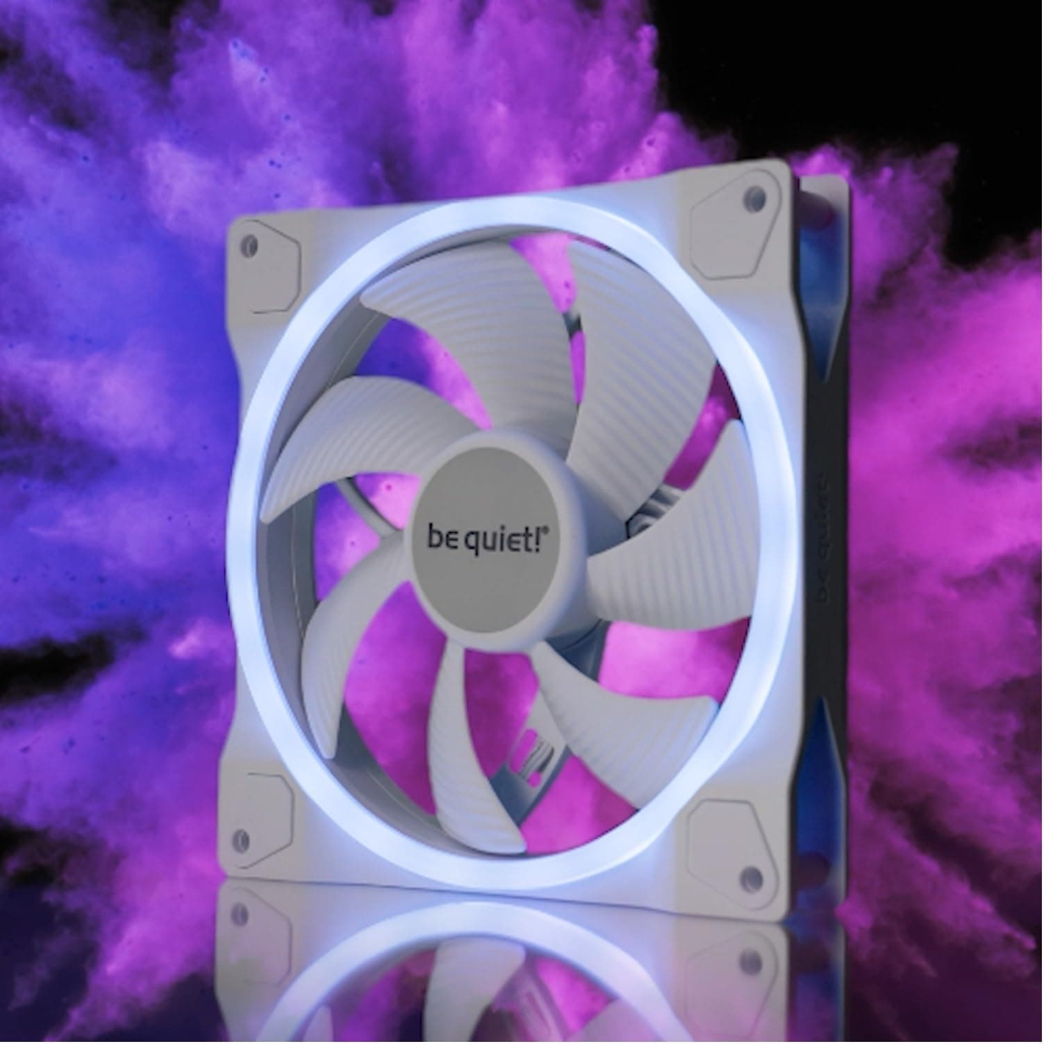 be quiet! Light Wings 120mm PWM White 3er-Pack – ARGB LED Gehäuselüfter, extrem leise 20,6 dB(A), hoher Airflow, Dual-Side Beleuchtung, inkl. ARGB-Hub Bild 3