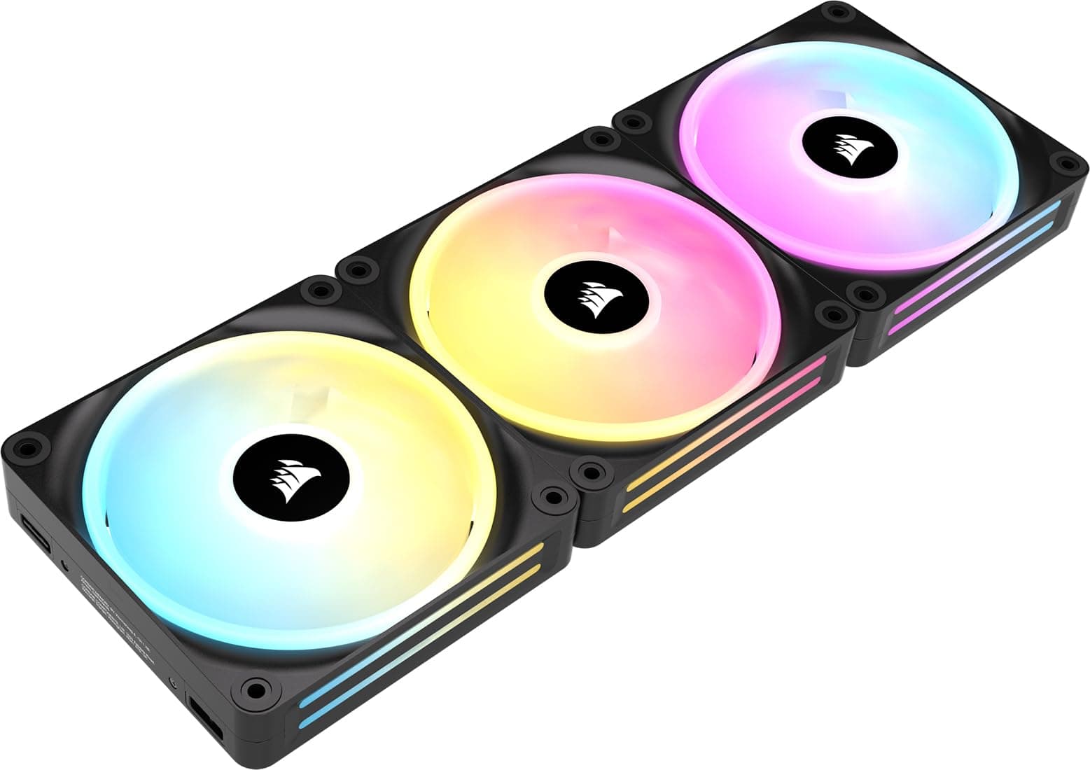 CORSAIR iCUE LINK QX120 RGB 120mm RGB Lüfter - Dreierpack - Schwarz Nur Fans Dreifach (120mm) Schwarz