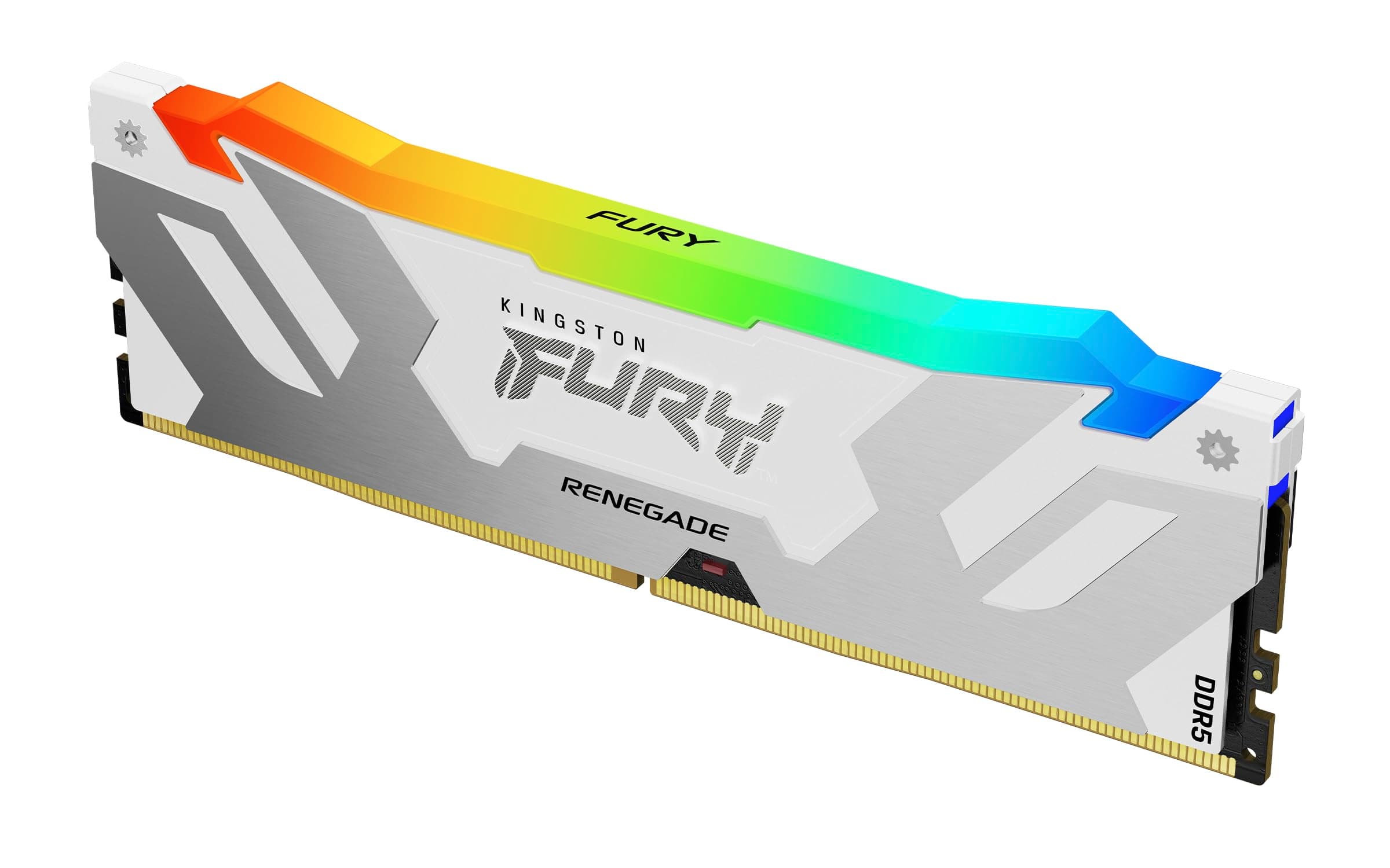 Kingston FURY Renegade Weiß RGB XMP 16GB 6400MT/s DDR5 CL32 DIMM Desktop Gaming Speicher - KF564C32RWA-16