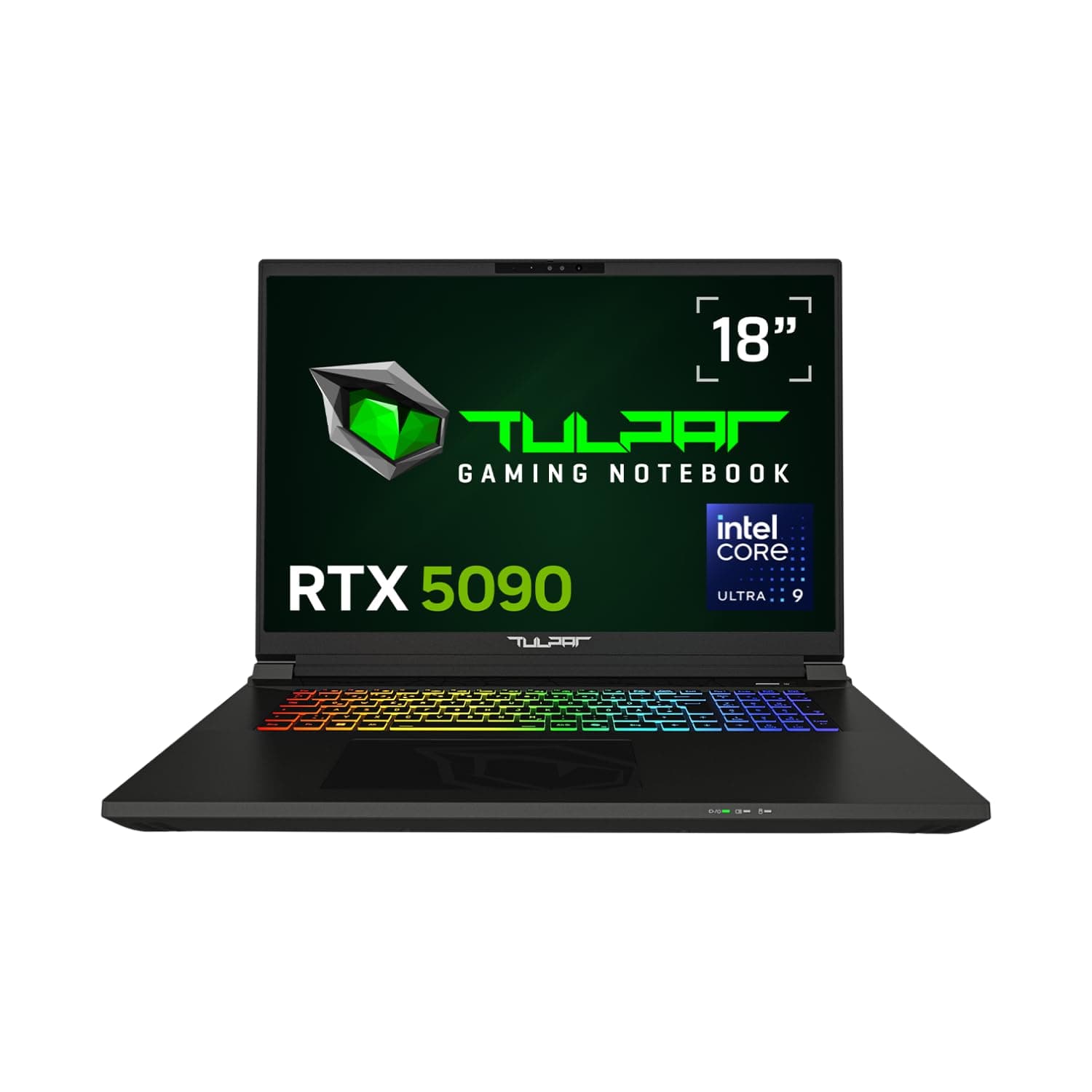 TULPAR S8 V1.2.2 Gaming Laptop | 18'' QHD+ 2560x1600 240HZ IPS LED-Display | Core Ultra U9 | 64 GB RAM | 2 TB SSD | RTX 5090 | Windows 11 Gaming Notebook Schwarz 18 Zoll 2 TB 64 GB