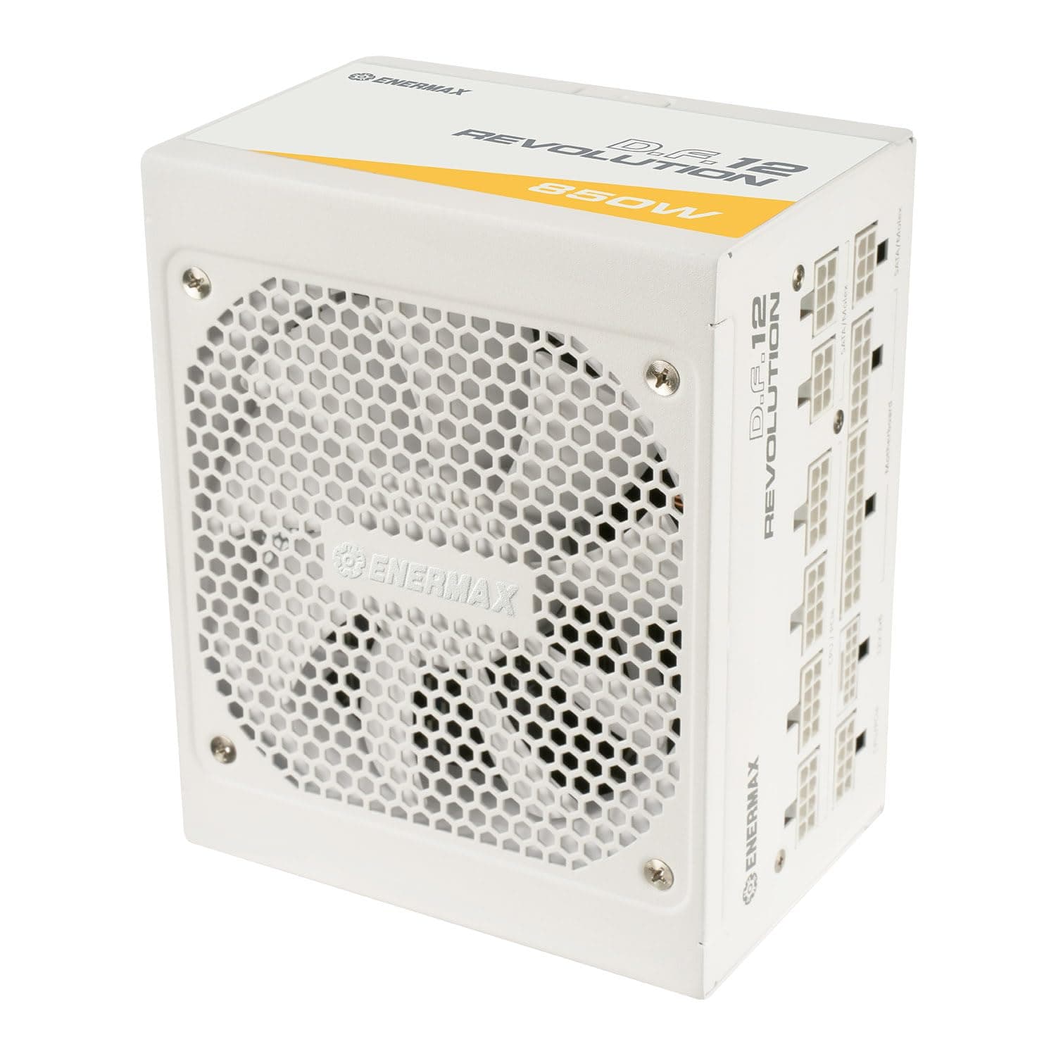 ENERMAX Revolution D.F. 12 ATX3.1 PCI-e 5.1 Ultrakompakt 850W Netzteil 80Plus Gold Snow White (Vollmodular, 50% Semi-Fanless, 12V-2x6); ETV850G-W, weiß Bild 2