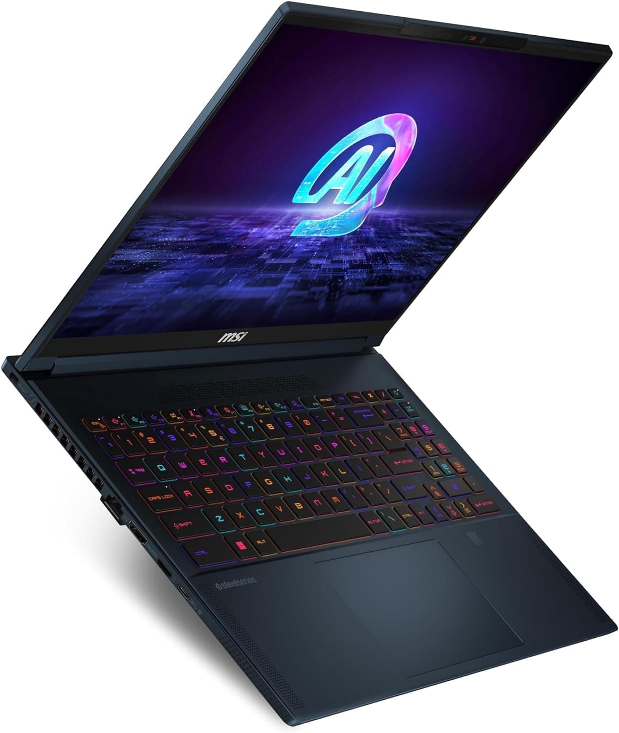 MSI Stealth 16 AI Studio A1VFG-045XES Gaming-Laptop, 16 Zoll, 16:10 QHD+ 240 Hz (Intel Core Ultra 7 155H, 16 GB RAM, 1 TB SSD, RTX 4060-8 GB, Free DOS) Star Blue, spanische QWERTY-Tastatur Intel Core Ultra 7 155H 16GB RAM | 1TB SSD FreeDOS RTX 4060-8 GB Bild 7