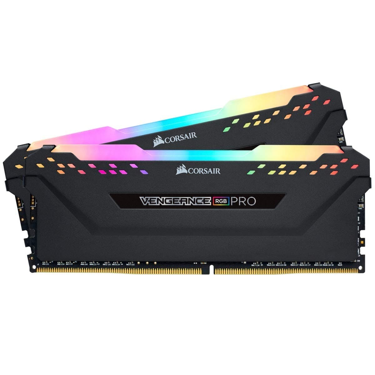 Corsair CMW32GX4M2C3200C16 RGB Pro 32GB (2 x 16GB) DDR4 3200MHz C16 XMP 2.0 Enthusiast LED-Beleuchtung Speicherkit Schwarz Schwarz 2 x 16 GB