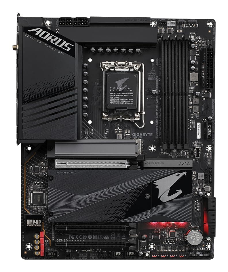 GIGABYTE Z790 AORUS Elite AX Motherboard - Unterstützt Intel Core 14th Gen CPUs, 16+2+1 Phase Digital VRM, 7600MHz DDR5 (OC), 4X PCIe 4.0 M.2, 2.5GbE LAN, USB 3.2 Gen 2x2 Bild 3