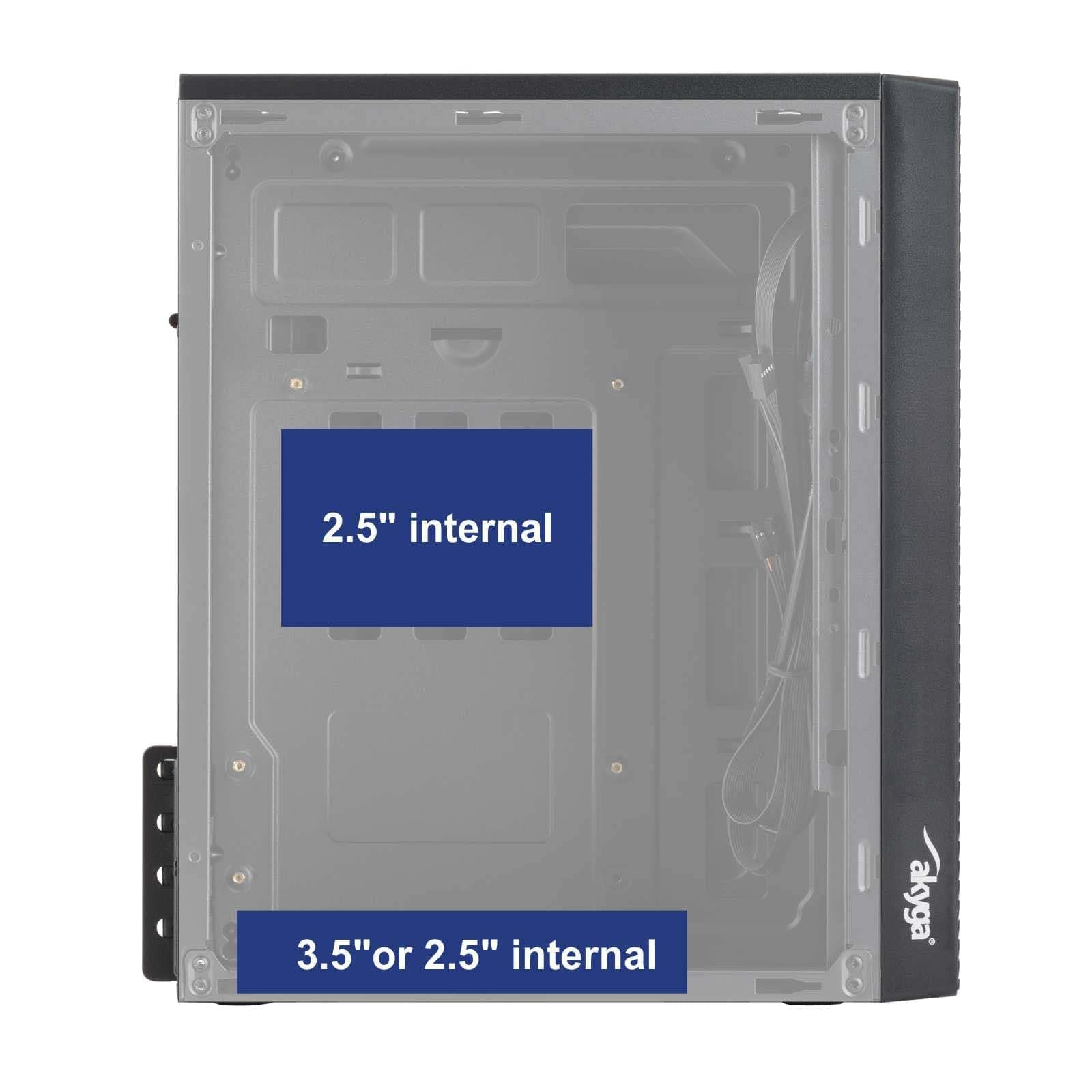 Micro ATX Akyga AK36BK Gehäuse 1x USB 3.0 schwarz ohne PSU Bild 7