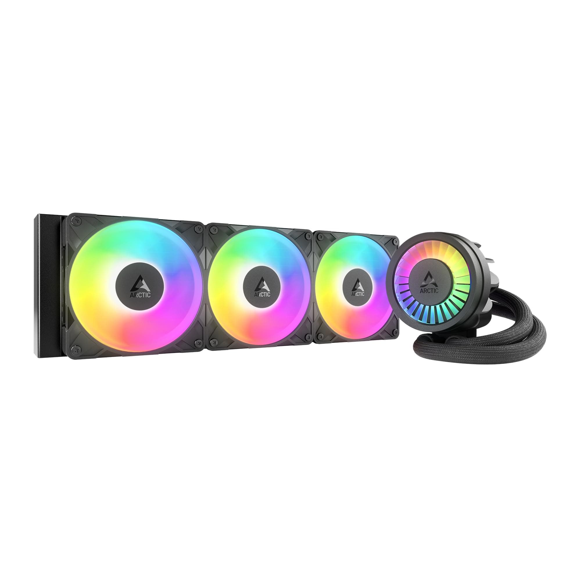 ARCTIC Liquid Freezer III Pro 360 A-RGB - Wasserkühlung PC, AIO CPU Wasserkühler, 3x120 mm, 38 mm Radiator, PWM-Pumpe, VRM-Lüfter, AMD AM5/AM4, Intel LGA1851/1700 Contact Frame - Schwarz Bild 3