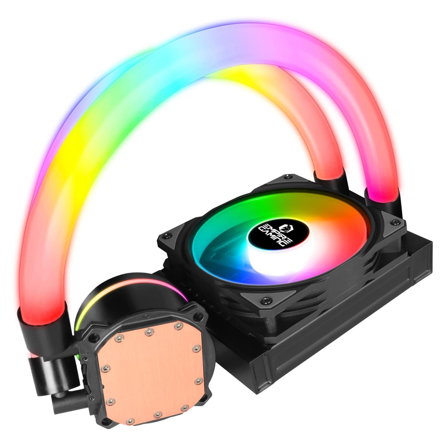 EMPIRE GAMING Guardian P-W120 Watercooling AIO PC Gamer – CPU Kühlung Flüssigkeit ARGB 3 Pins 5V – 1x120MM – Intel LGA 1700/1200/115X/1366/2066/2011, AMD AM5/AM4 – Schwarz 120MM-Black Bild 5