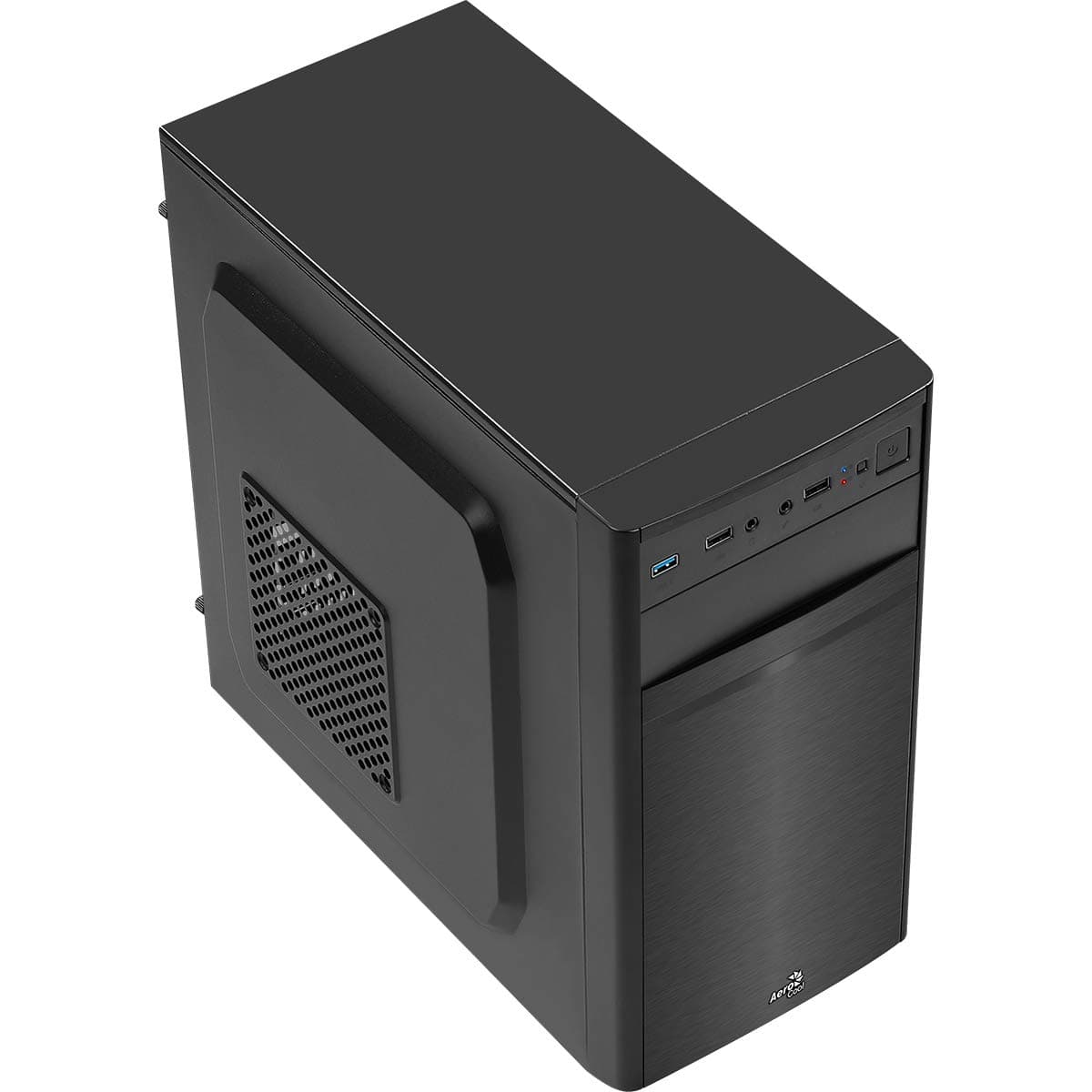 AeroCool CS103 - Micro ATX PC-Gehäuse, poliertes Aluminium, 80 mm Lüfter hinten schwarz única Schwarz CS103 Bild 3