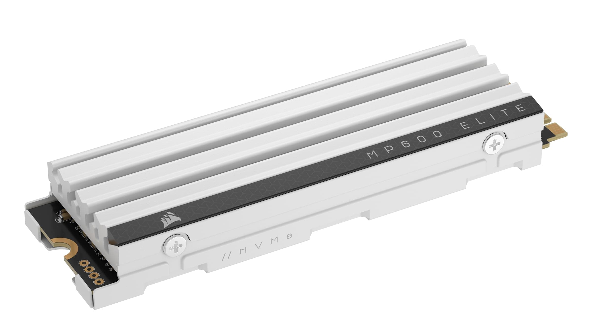 Corsair MP600 Elite 1TB M.2 PCIe Gen4 x4 NVMe SSD - Optimiert für PS5 - Inklusive Kühlkörper - M.2 2280 - Bis zu 7.000MB/Sek. Sequentielles Lesen - High-Density 3D TLC NAND - Weiß Bild 7
