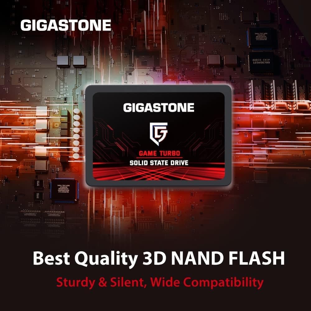 Gigastone SATA interne SSD 1TB 2,5 Zoll SATA III Schnittstelle 3D NAND Festplatte SSD Spiellaufwerk kompatibel mit Laptops und Desktop-Computern 2,5 Zoll 550 MB/s SLC Cache Game Turbo 1TB Bild 5