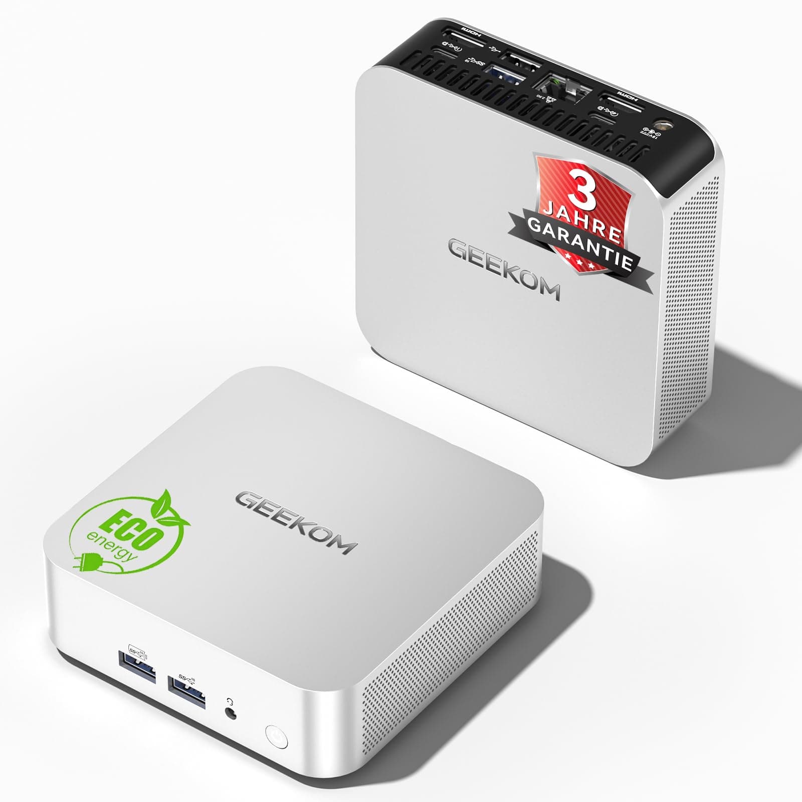 GEEKOM Mini PC A5 Pro mit AMD Ryzen 5 7430U, 16GB Aufrüstbarer DDR4 RAM(Kein festgelegter LPDDR) + 512GB SSD | Kompakter Mini Desktop PC W-11 Pro | 6 x USB | Quad Display, für Business R5 7430U(16+1)