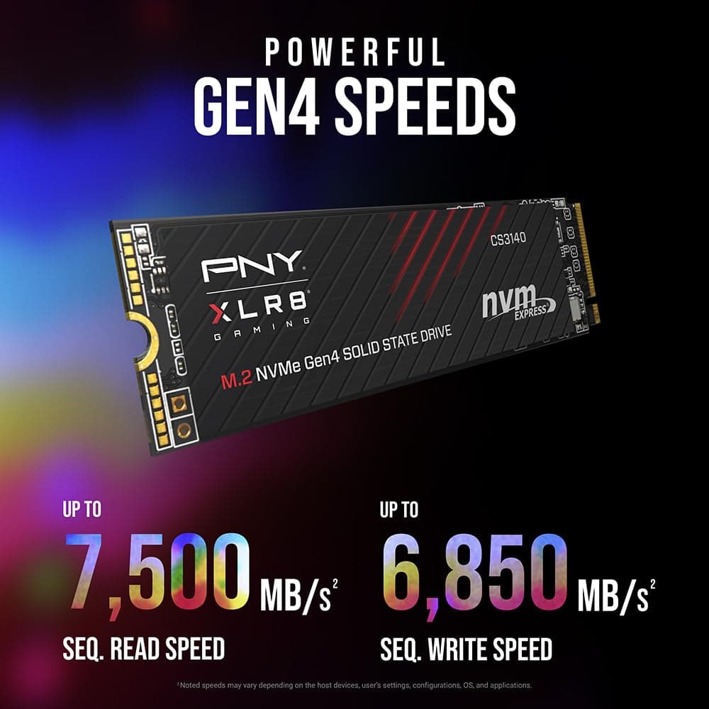 PNY XLR8 CS3140 4TB M.2 NVMe Gen4 x4 interne Solid State Drive (SSD) - M280CS3140-4TB-RB Bild 5