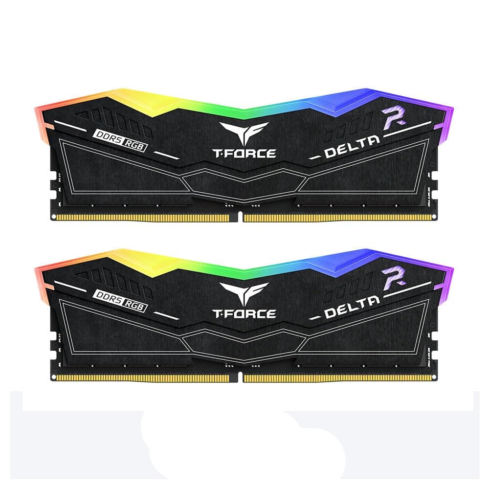 TEAM GROUP T-Force DELTA RGB DDR5 RAM, 6000MHz, 32GB (2x16GB), CL30, Desktop-Speicher mit RGB-Beleuchtung, PMIC-Kühlung, One-Click Overclocking (Weiß)