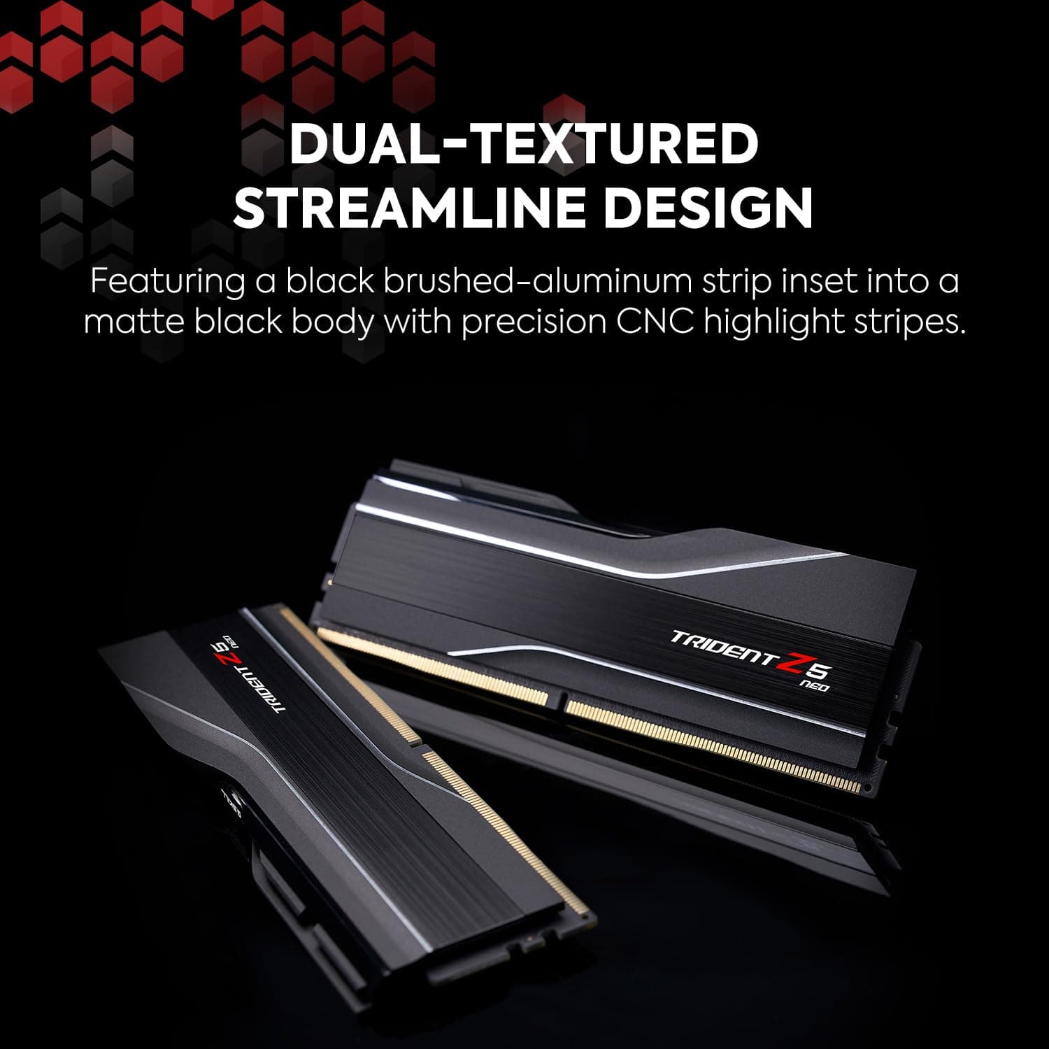 G.Skill Trident Z5 NEO Series (AMD Expo) 32 GB (2 x 16 GB) 288-Pin SDRAM DDR5 6000 CL36-36-96 1,35 V Dual Channel Desktop Memory F5-6000J3636F16GX2-TZ5N Mattschwarz Bild 5