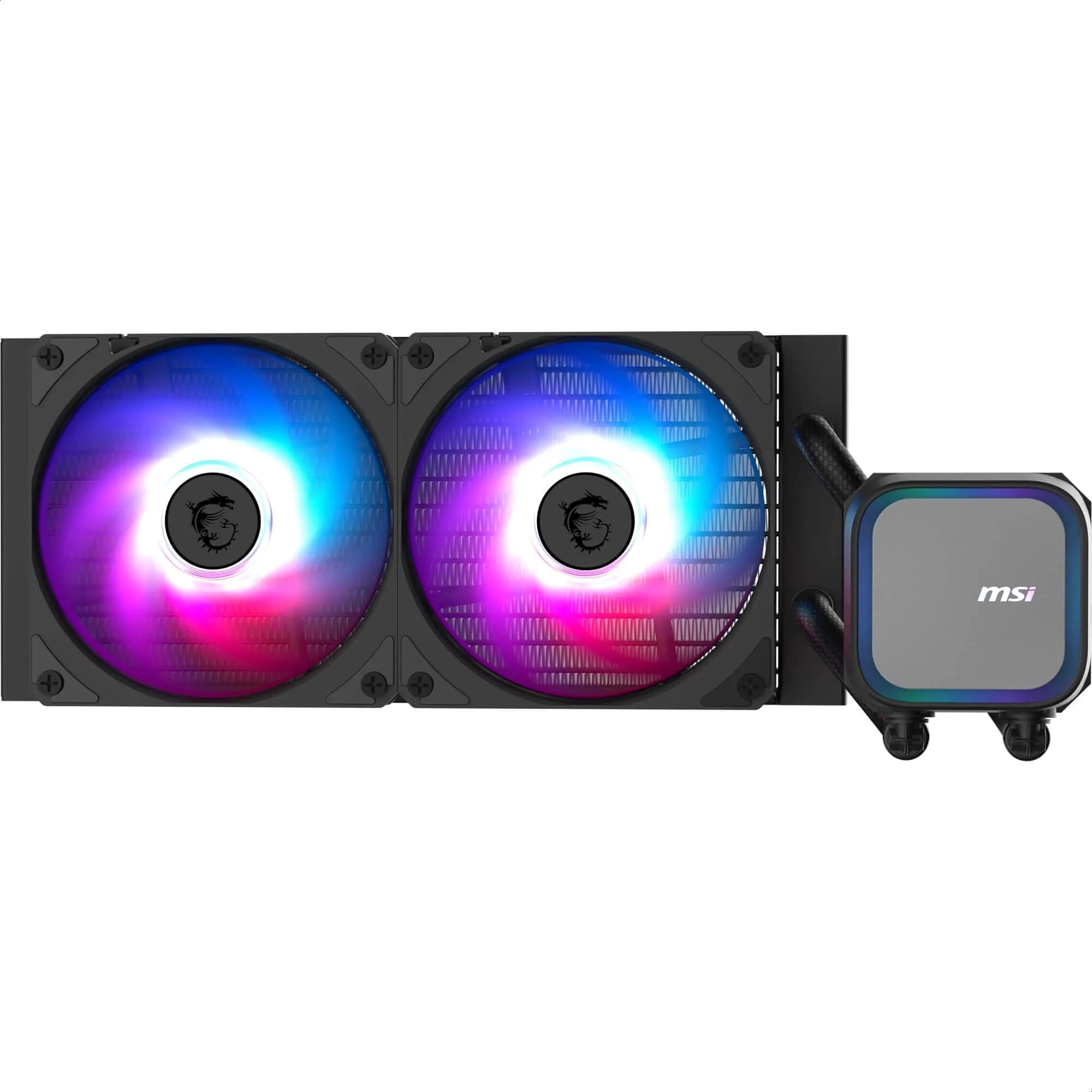 MSI MAG CORELIQUID A13 240 AIO CPU-Wasserskühler - Volle CPU-Abdeckung, verbessertes Wasserkanal-Design, CycloBlade 7, Split-Flow Radiator, Rifle-Lager Bild 2