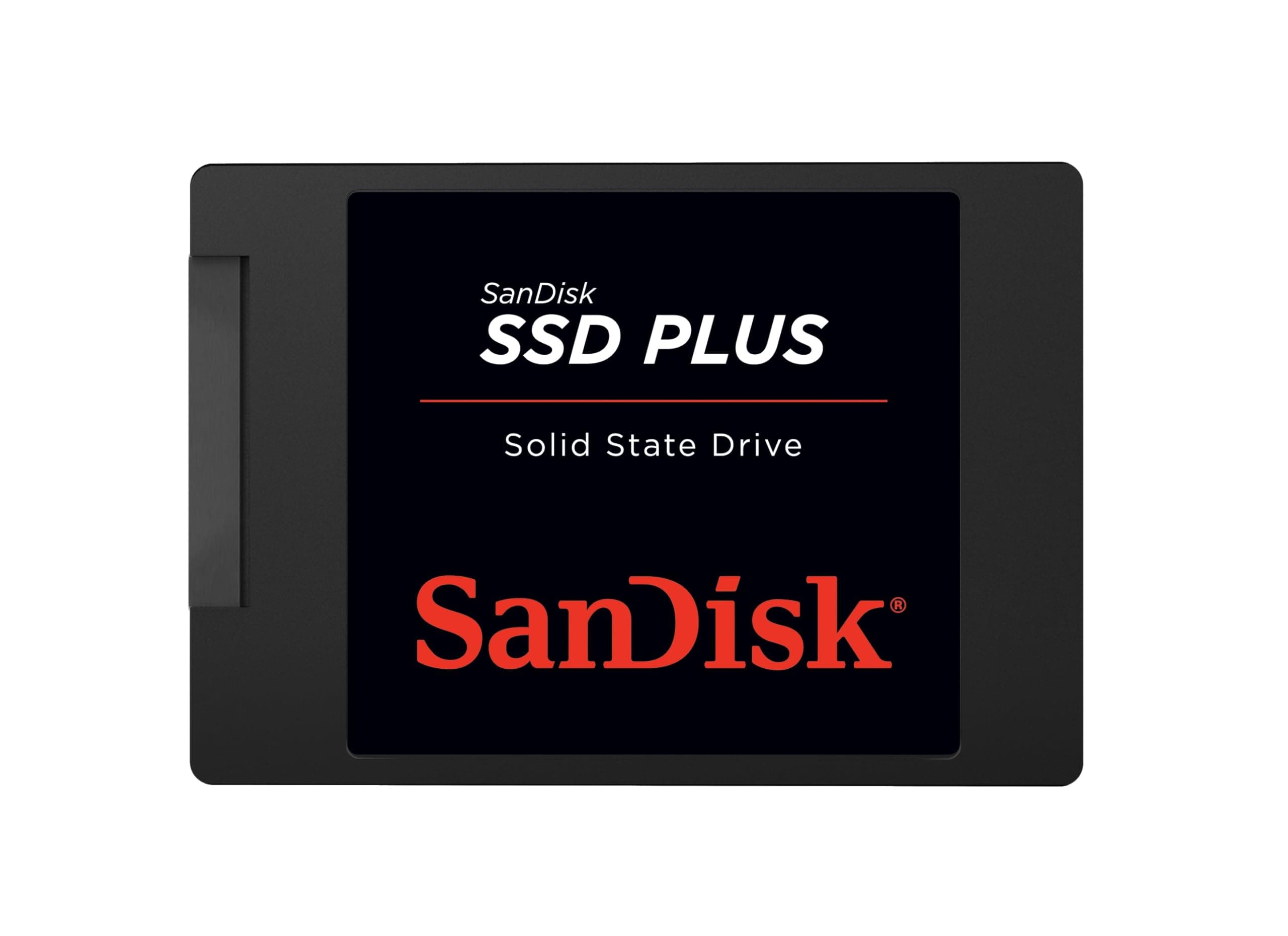 SanDisk SSD Plus interne SSD Festplatte 2 TB (schnelleres Hoch-, Herunterfahren und Laden, Lesegeschwindigkeit 545 MB/s, Schreibgeschwindigkeit 450 MB/s, stoßfest) SSD Plus 2 TB SATA SSD