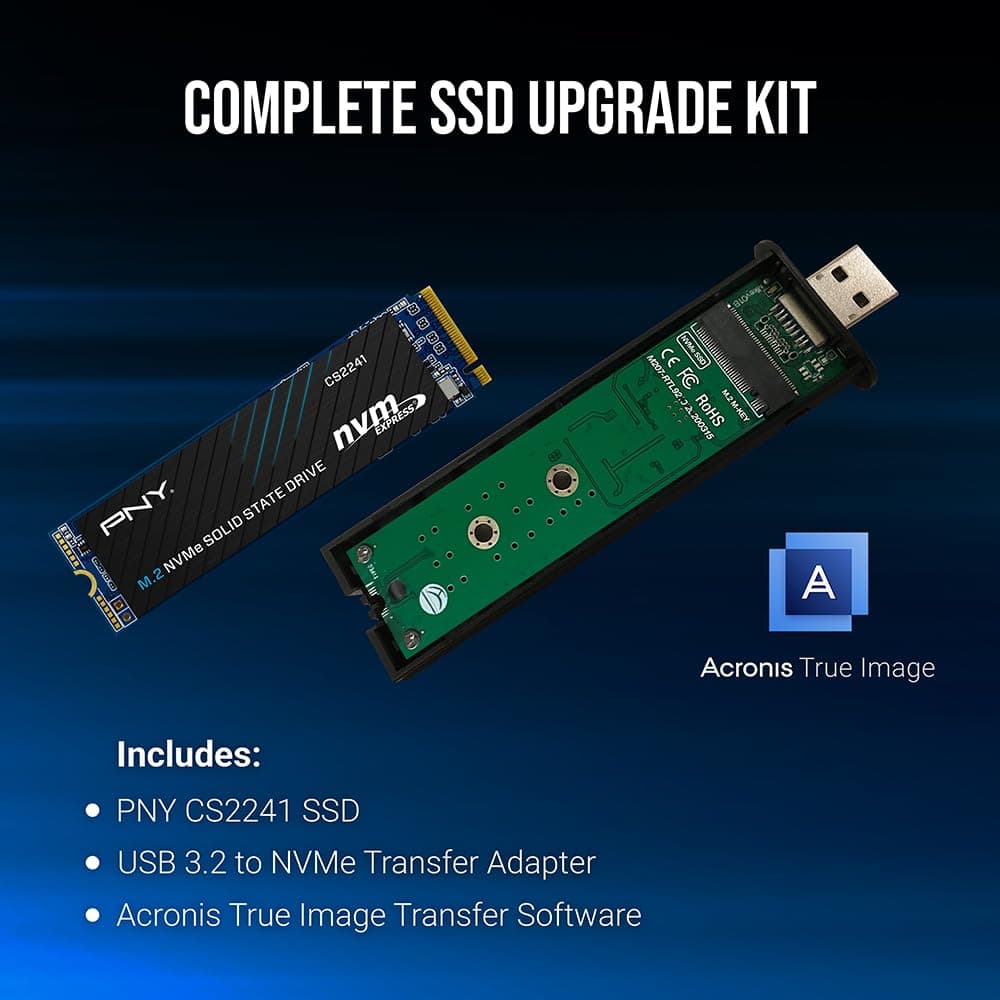 PNY CS2241 2 TB PCIe Gen4 SSD M.2 2280 Upgrade-Kit – bis zu 5.000 MB/s Lesegerät – PC/Laptop Upgrade für Gaming, Foto-/Videowiedergabe und Workstations – internes Solid-State-Laufwerk – M280CS2241 Bild 5