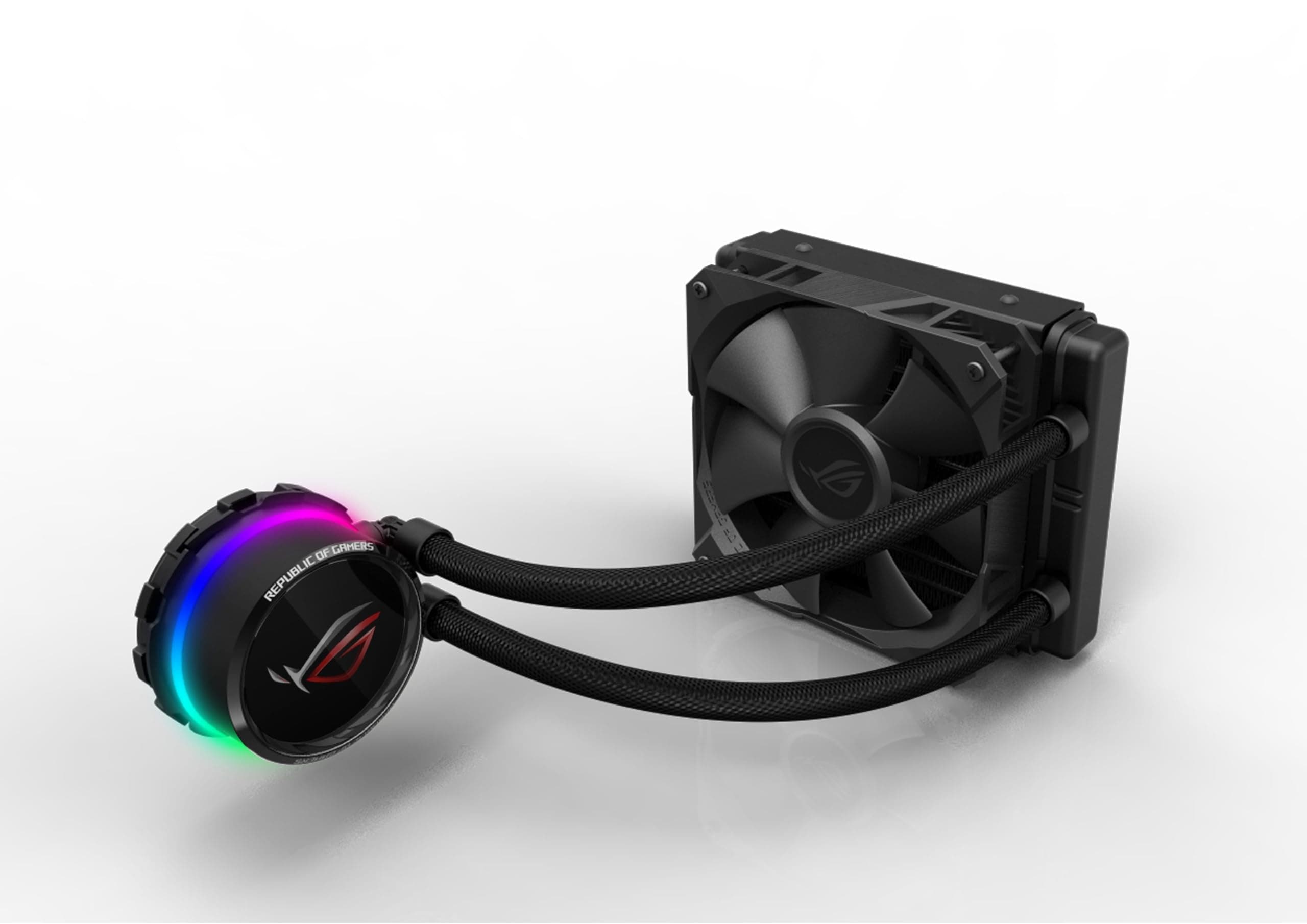 ASUS ROG Ryuo 120 All-in-One CPU-Wasserkühlung (1,77 Zoll OLED Display, Aura Sync RGB, ROG-120 mm-Lüfter) Bild 6