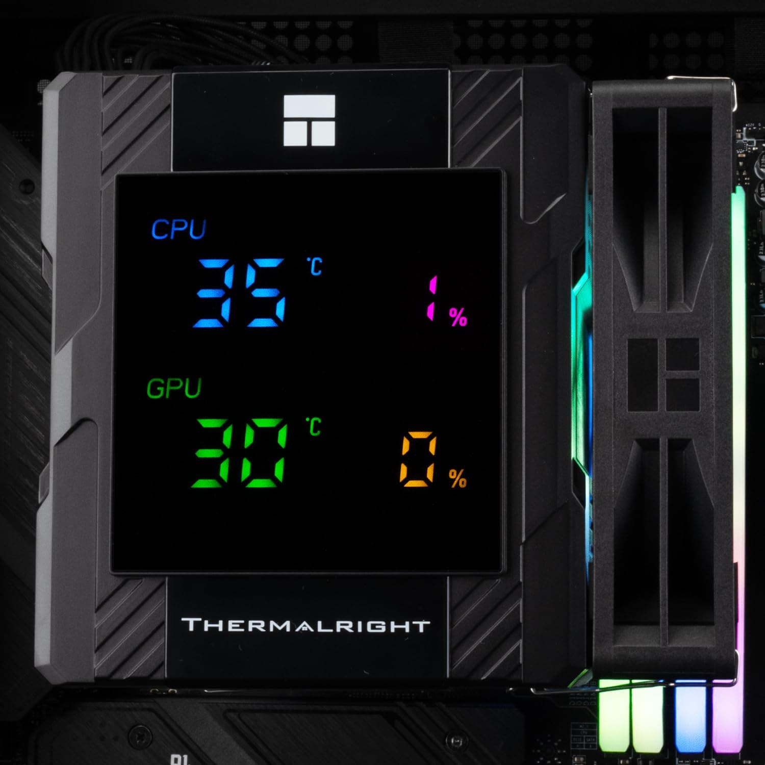 Thermalright TR Peerless Assassin 120 Digital ARGB Black CPU-Luftkühler, Digitale Bildschirmabdeckung, 6 Heatpipes, 162mm Höhe, für AM4/AM5, Intel LGA1700/1851/115X/1200, PC-Kühler Schwarz Bild 7