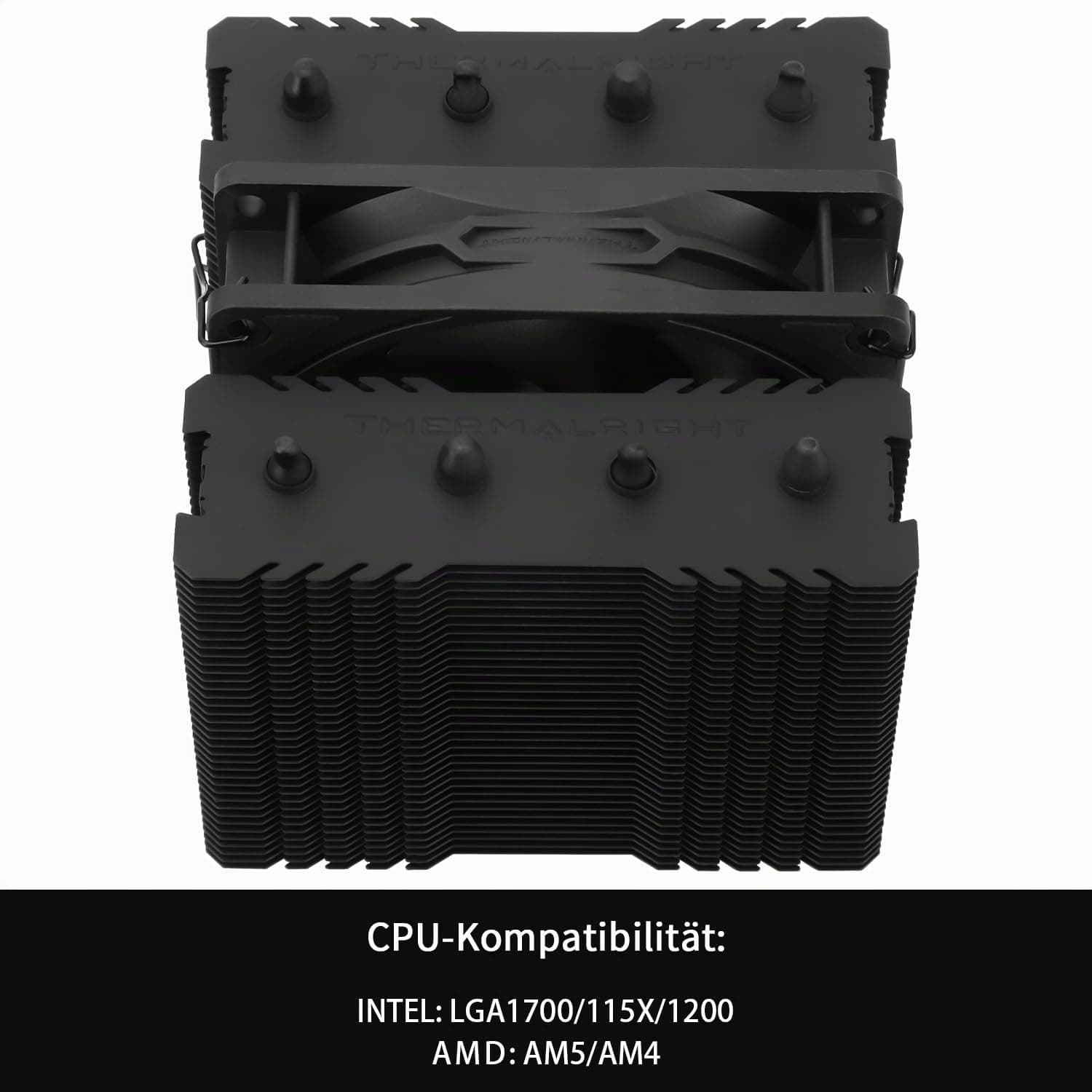 Thermalright Peerless Assassin 90 SE Schwarz CPU-Luftkühler, Dual-Tower-Kühler, 110mm hoher CPU-Lüfter, Computer-Radiator, für AMD:AM4 AM5/Intel LGA 1851/1700/115X/1200（PA90SE Schwarz） Bild 2
