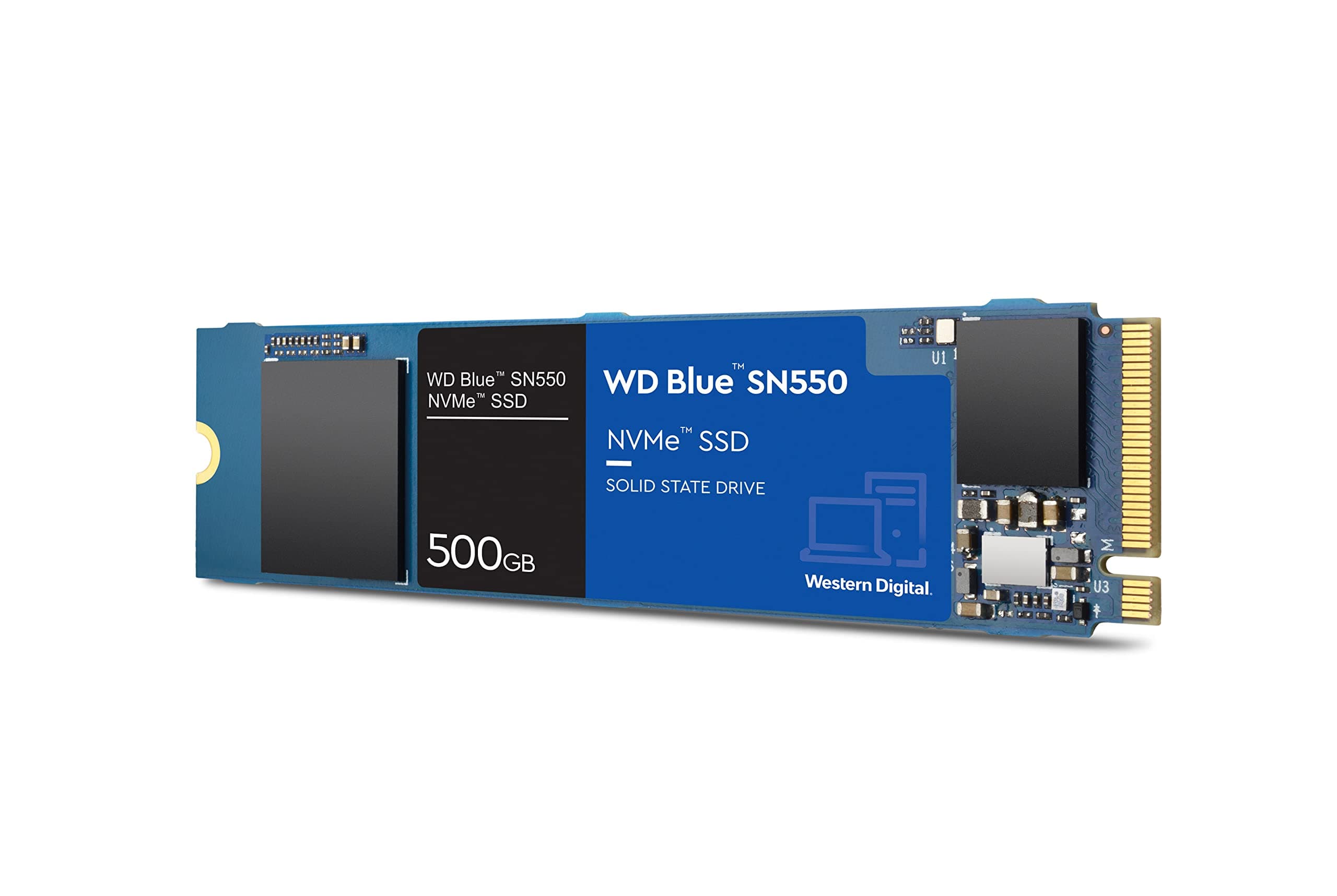 WD Western Digital Blue SN550 NVMe M.2 500 GB PCI Express 3.0 3D NAND - Western Digital Blue SN550 NVMe, 500 GB, M.2, 2400 MB/s, 8 Gbit/s Bild 3