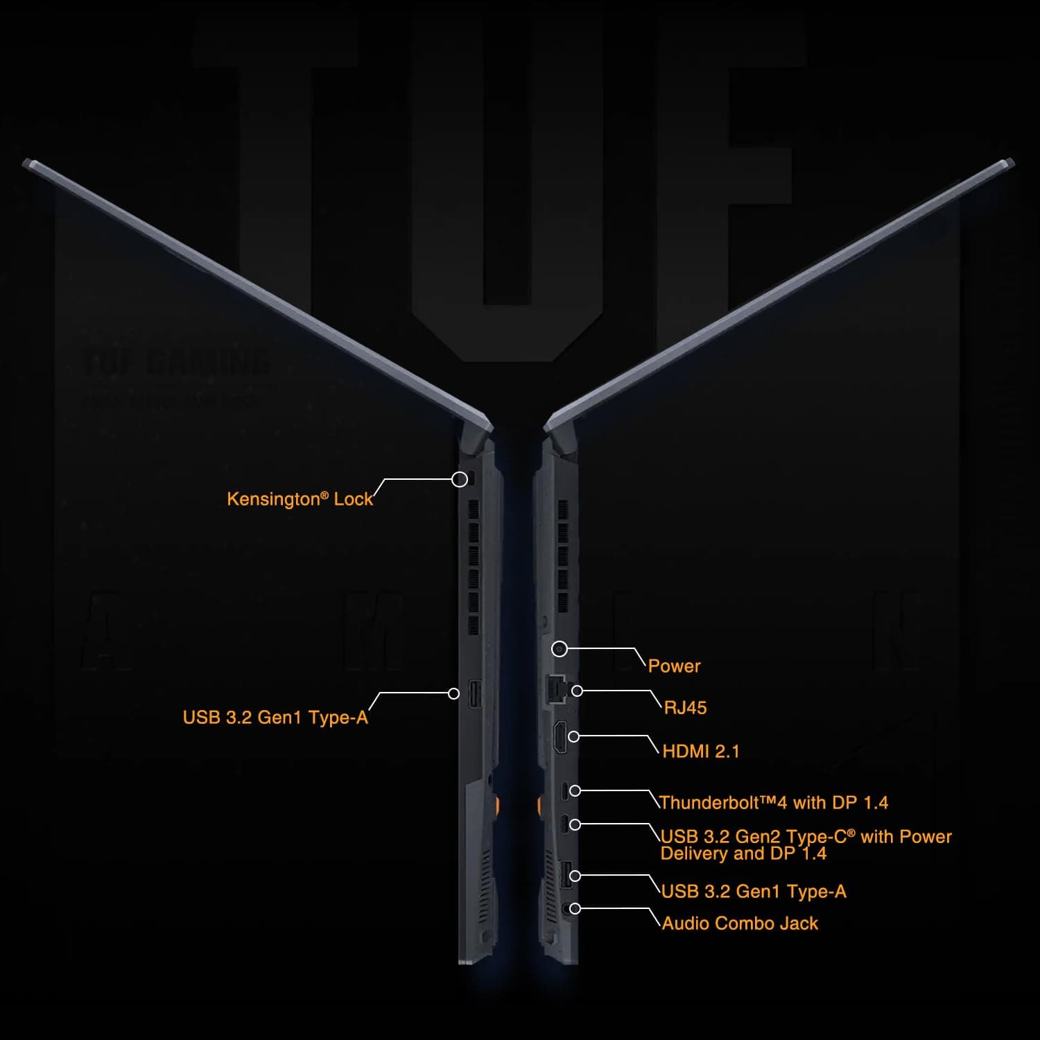 ASUS TUF 15.6 i7 RTX 4070 Premium Gaming Laptop, 39.6 cm FHD 1920 * 1080 144Hz, Intel i7-13620H (Beats Intel i9-12900), NVIDIA GeForce RTX 4070, 64GB DDR5, 2TB SSD, RGB Backlit Keyboard, Windows 11 64GB RAM | 2TB SSD Windows 11 Pro Bild 4